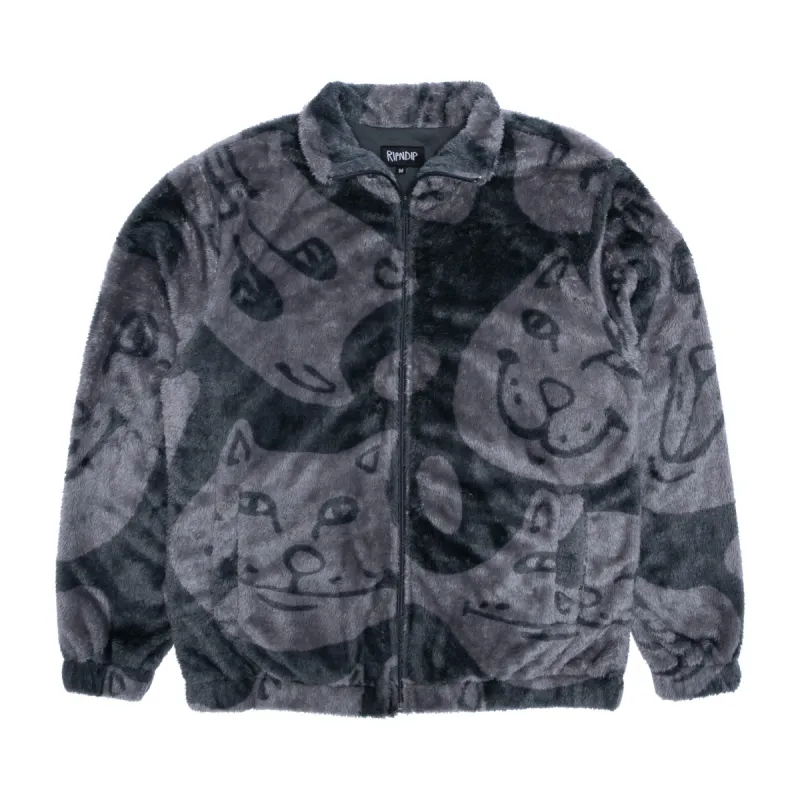 Many Faces Sherpa Jacket (Charcoal) sold by Ripndip