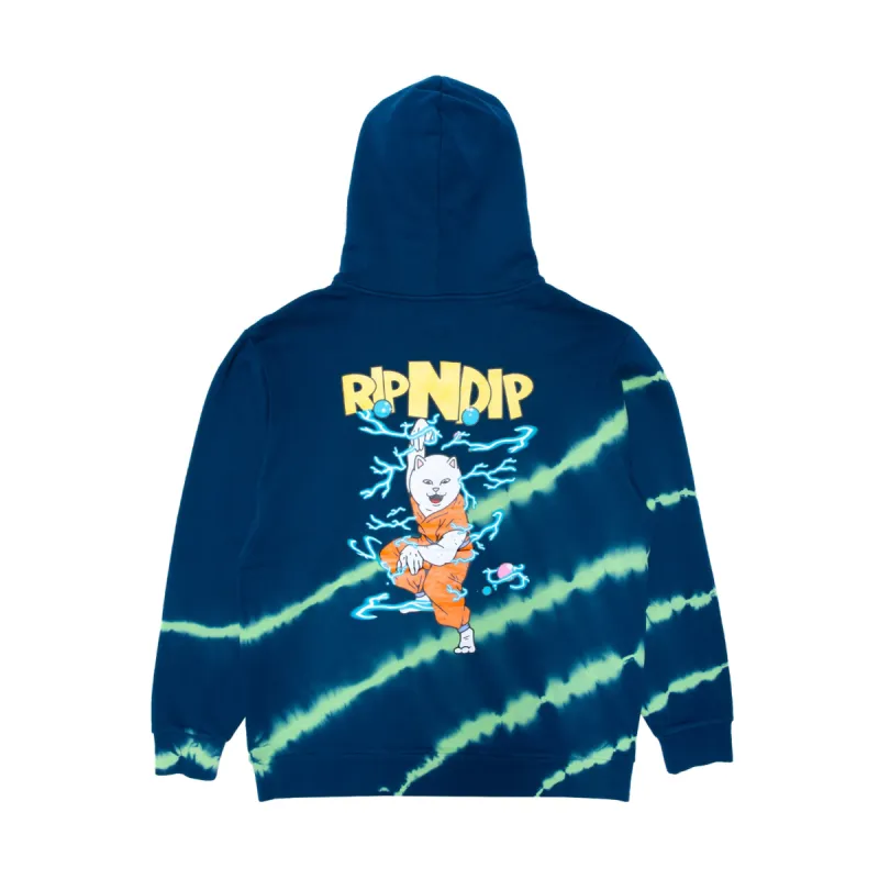 Super Sanerm Hoodie (Navy/Neon Green Dye) made by Ripndip