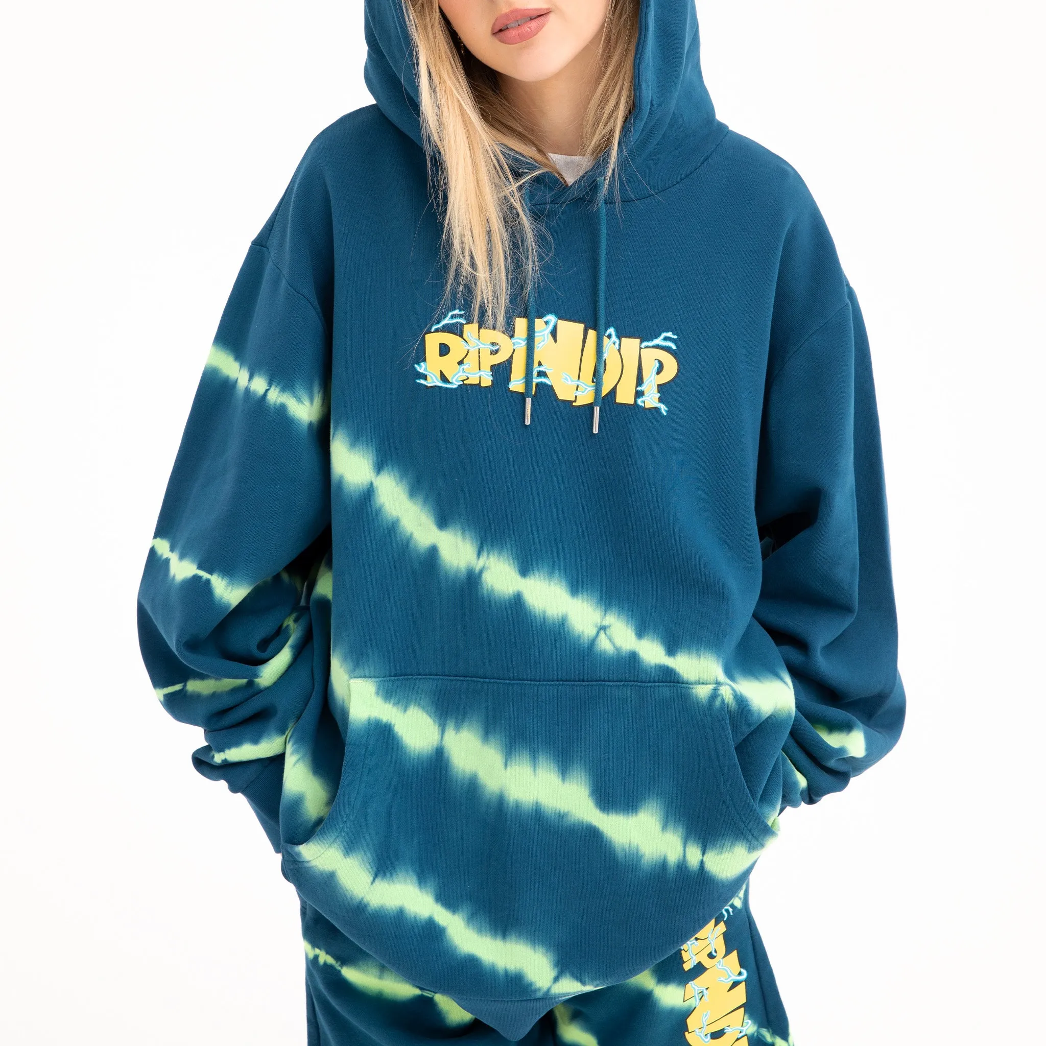 Super Sanerm Hoodie (Navy/Neon Green Dye) sold by Ripndip product image thumbnail 2