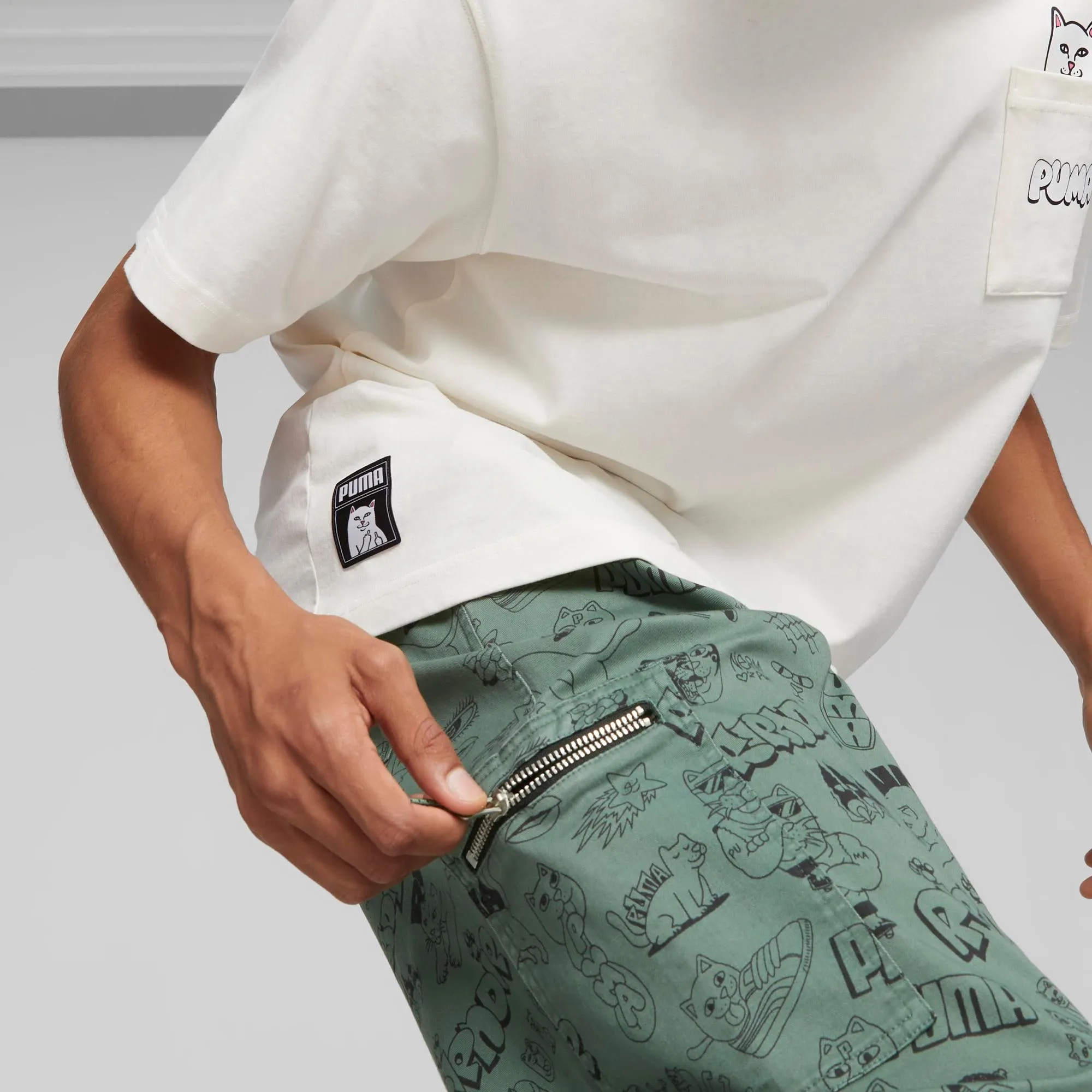 PUMA X RIPNDIP AOP Twill Pants (Eucalyptus) sold by Ripndip product image thumbnail 4