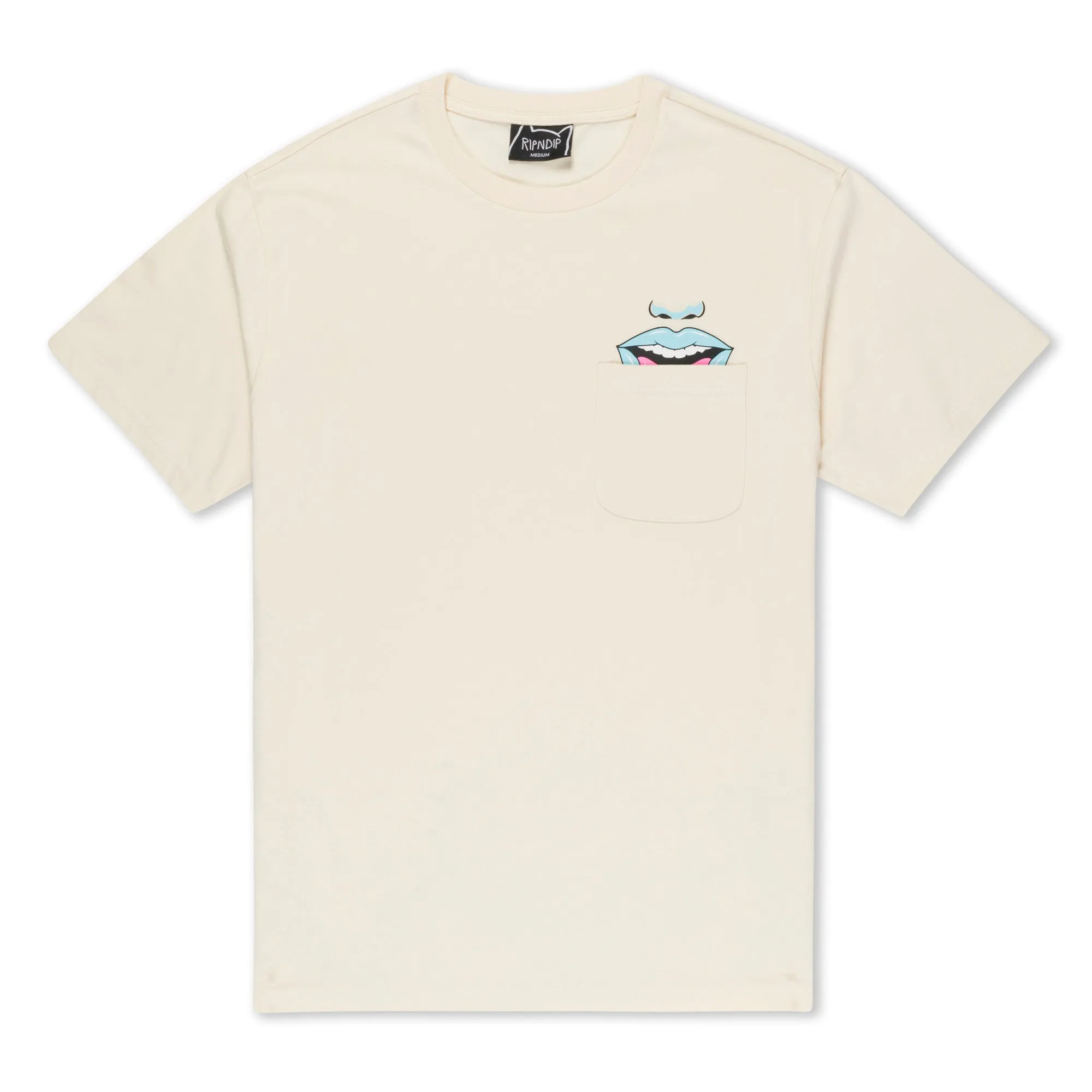 Take Your Meds Pocket Tee (Natural) sold by Ripndip