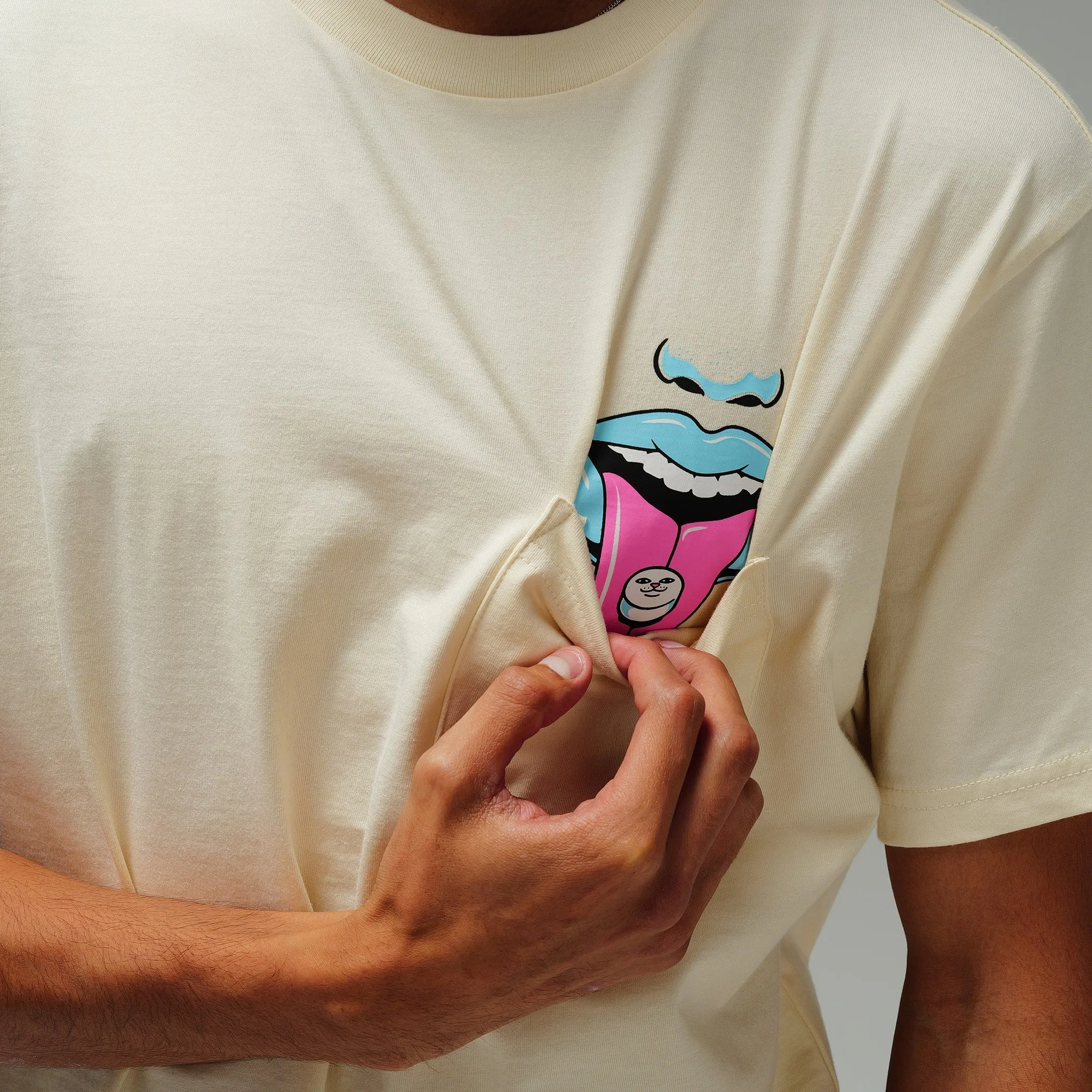 Take Your Meds Pocket Tee (Natural) sold by Ripndip product image thumbnail 2