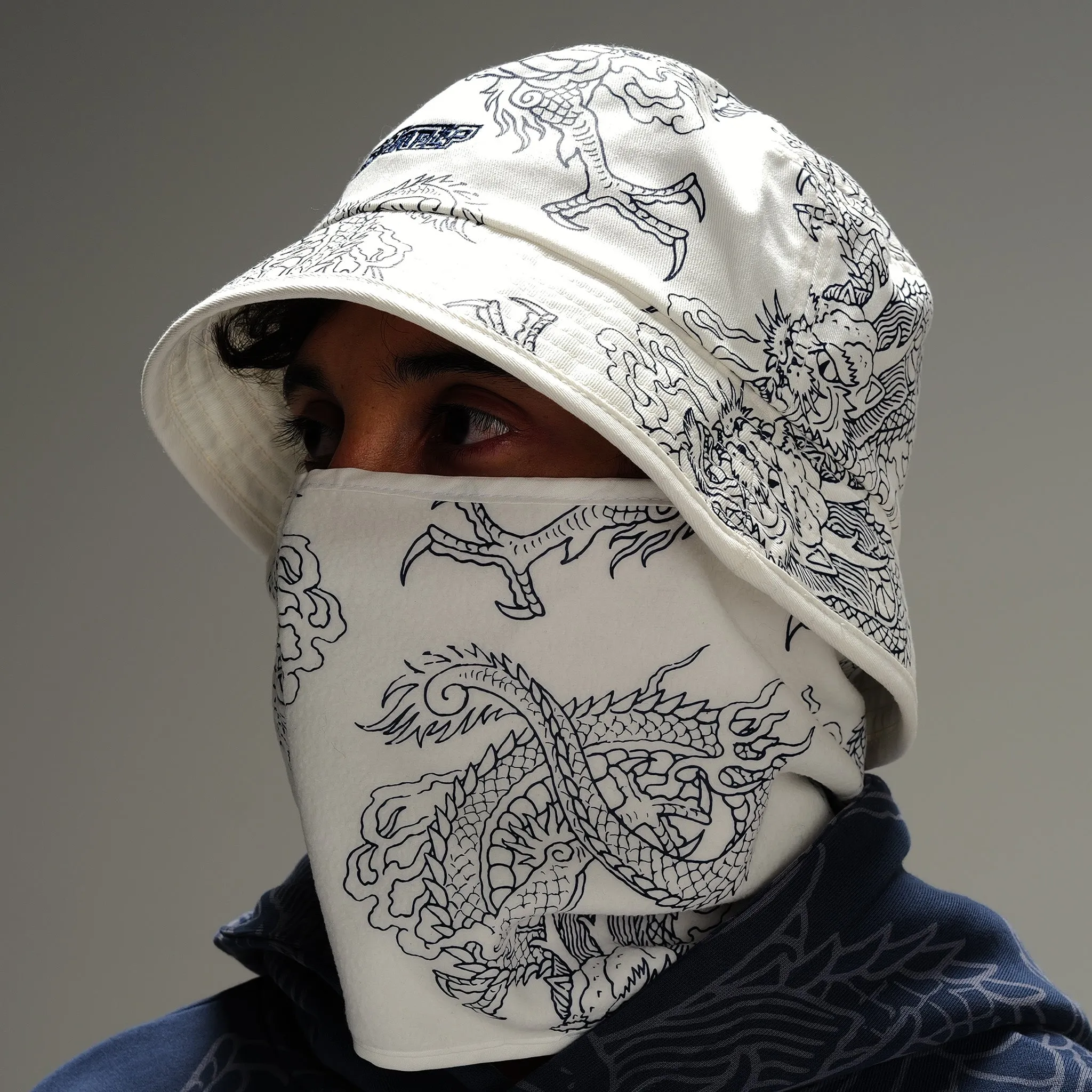 Haku Face Mask Bucket Hat (White) sold by Ripndip product image thumbnail 2