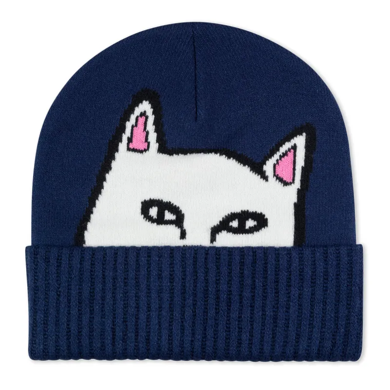 Peeking Nermal Beanie (Dark Slate) made by Ripndip