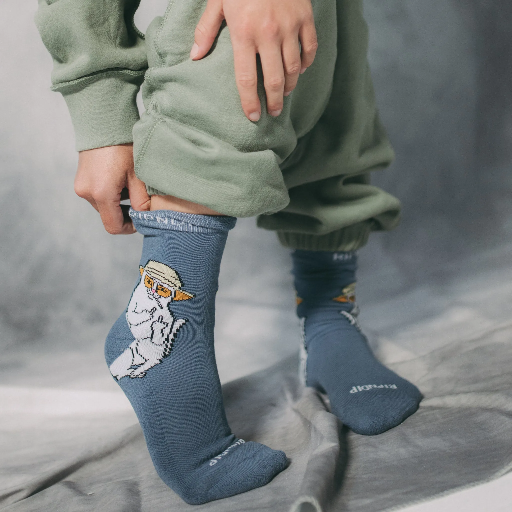 Nermal S Thompson Mid Socks (Dark Slate) sold by Ripndip product image thumbnail 2