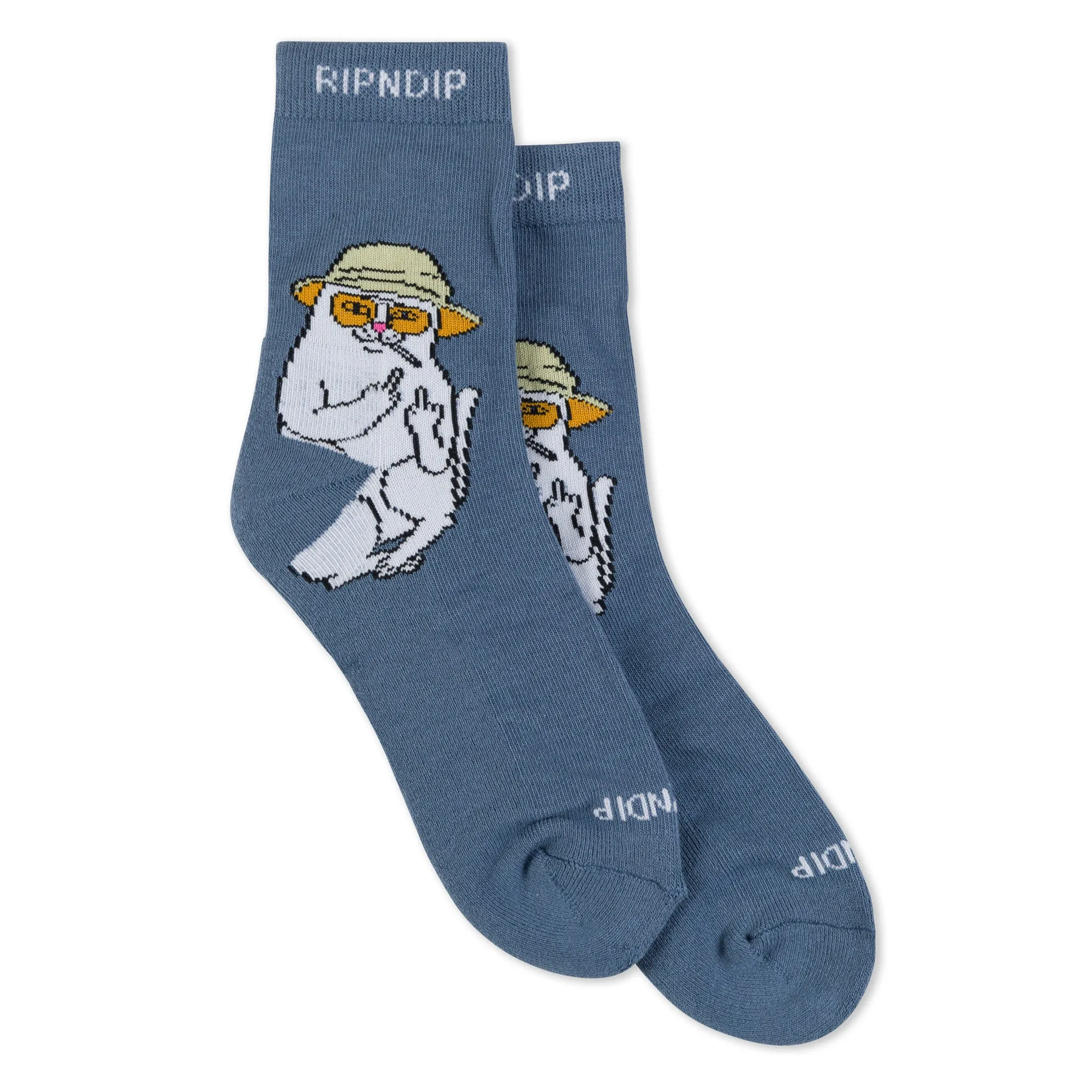 Nermal S Thompson Mid Socks (Dark Slate) sold by Ripndip