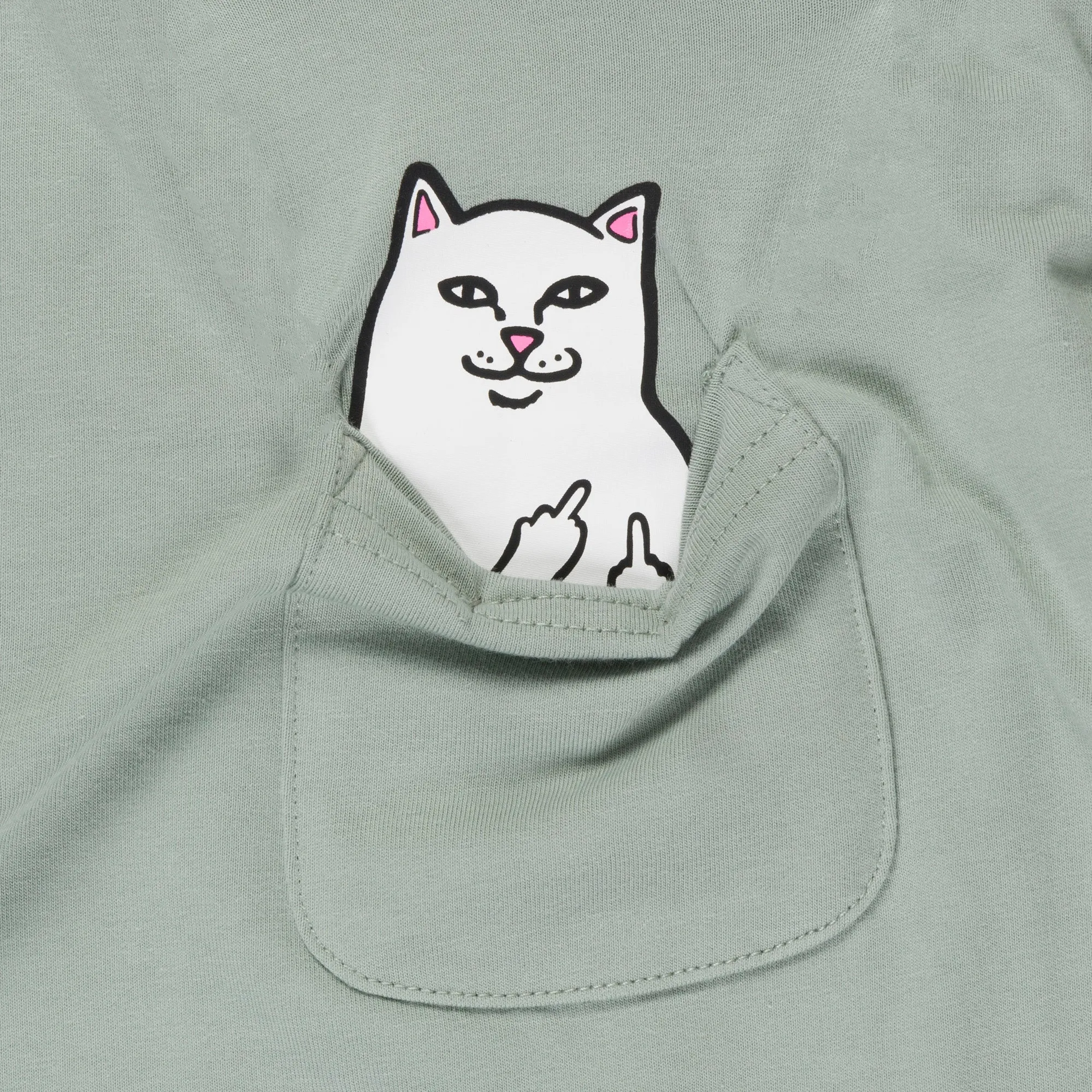 Lord Nermal Cropped Long Sleeve Pocket Tee (Sage Grey) sold by Ripndip product image thumbnail 3