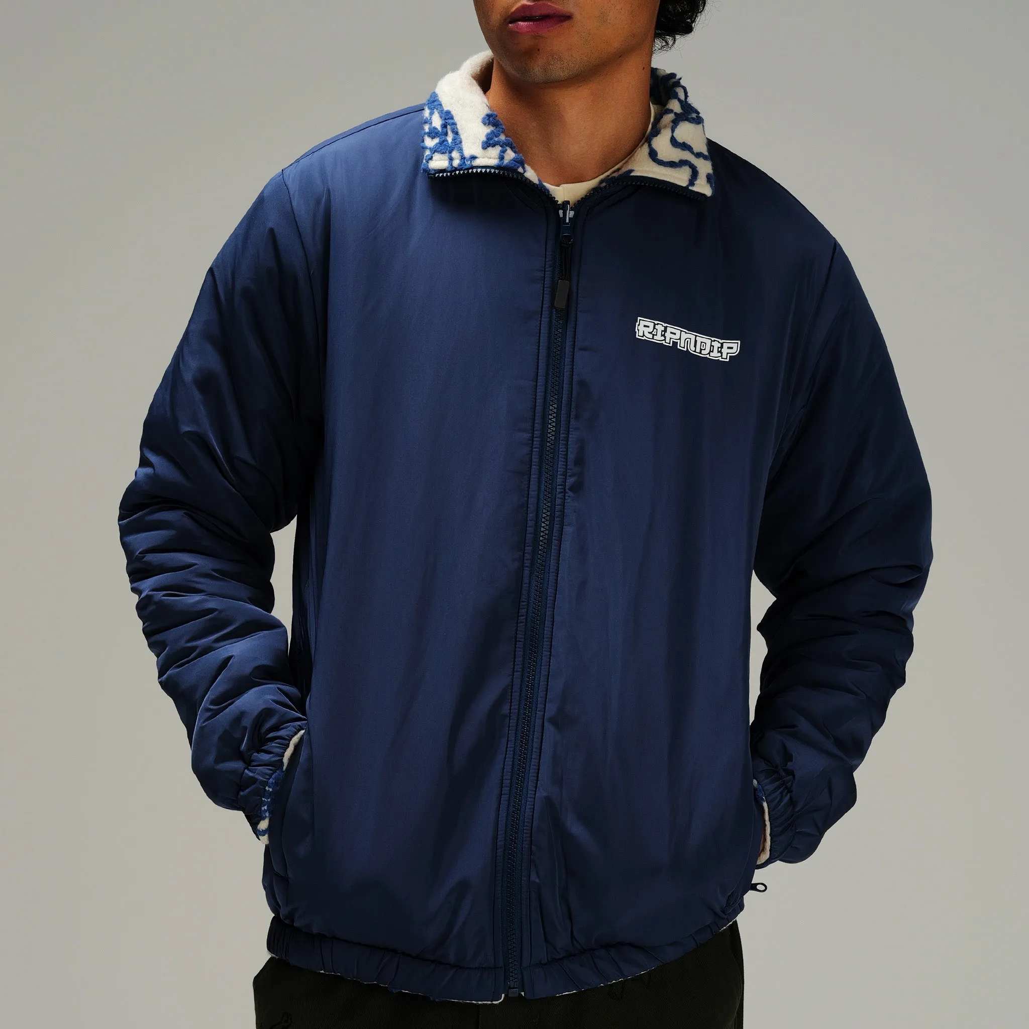 Haku Reversible Jacket (Off White/Navy) sold by Ripndip product image thumbnail 2