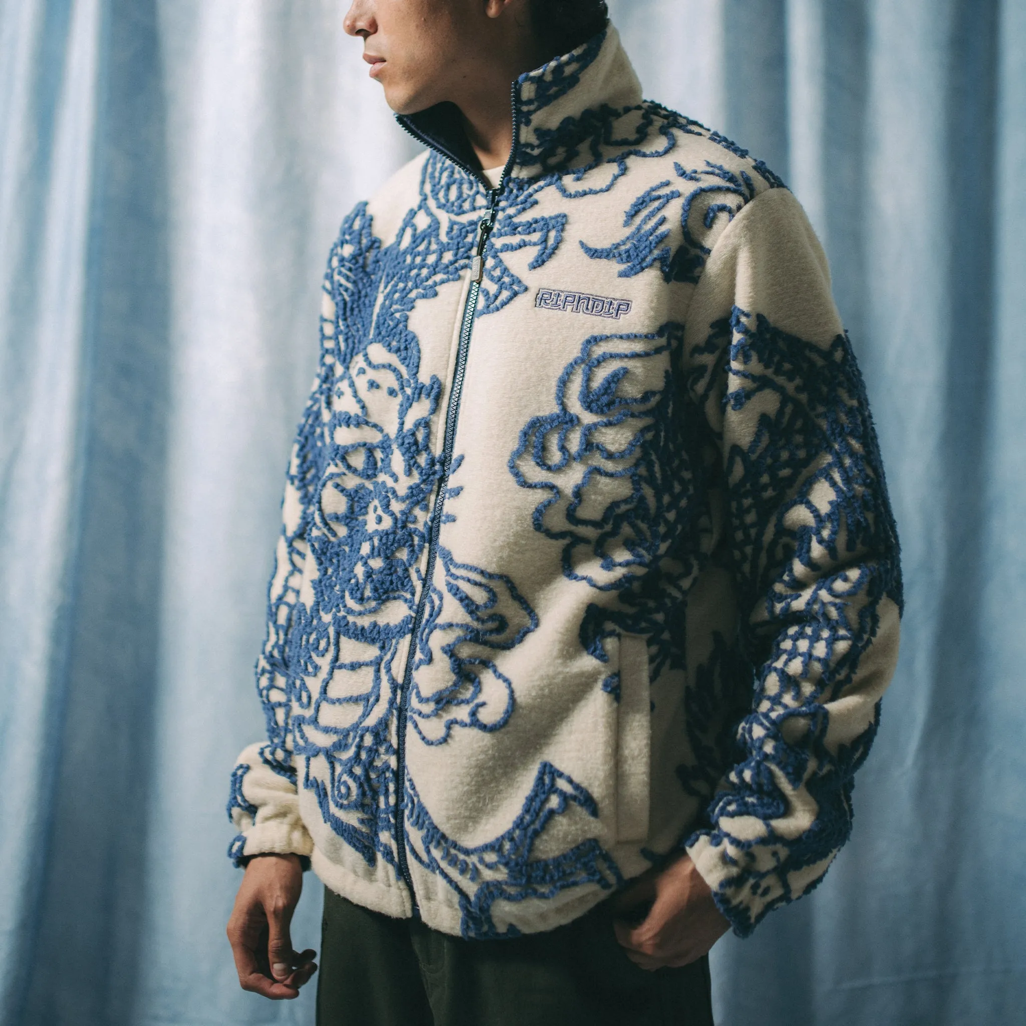 Haku Reversible Jacket (Off White/Navy) sold by Ripndip product image thumbnail 3