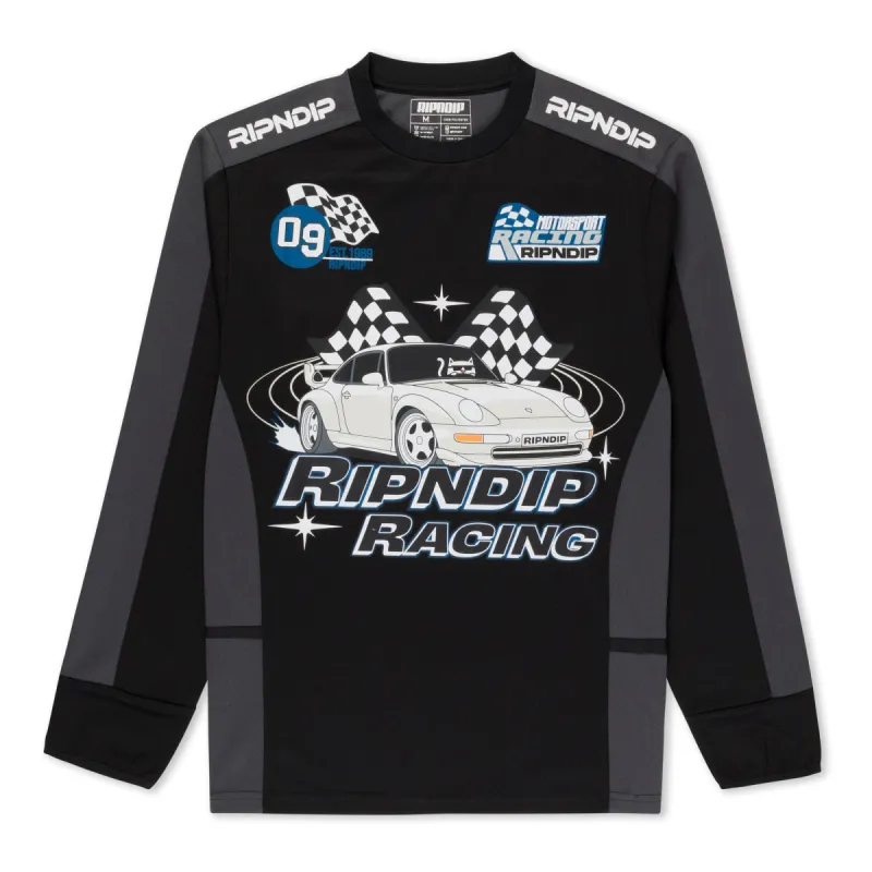Ripnrace Long Sleeve Jersey (Black/Charcoal) sold by Ripndip