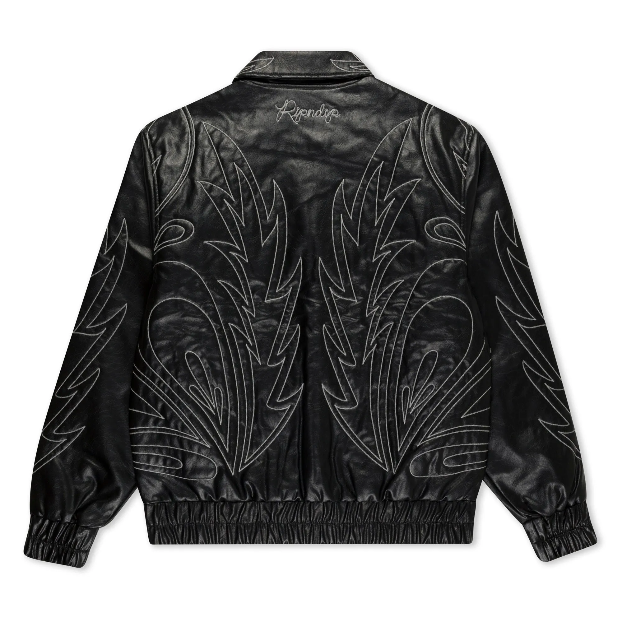 Howdy Leather Puffer Jacket (Black) sold by Ripndip product image thumbnail 3