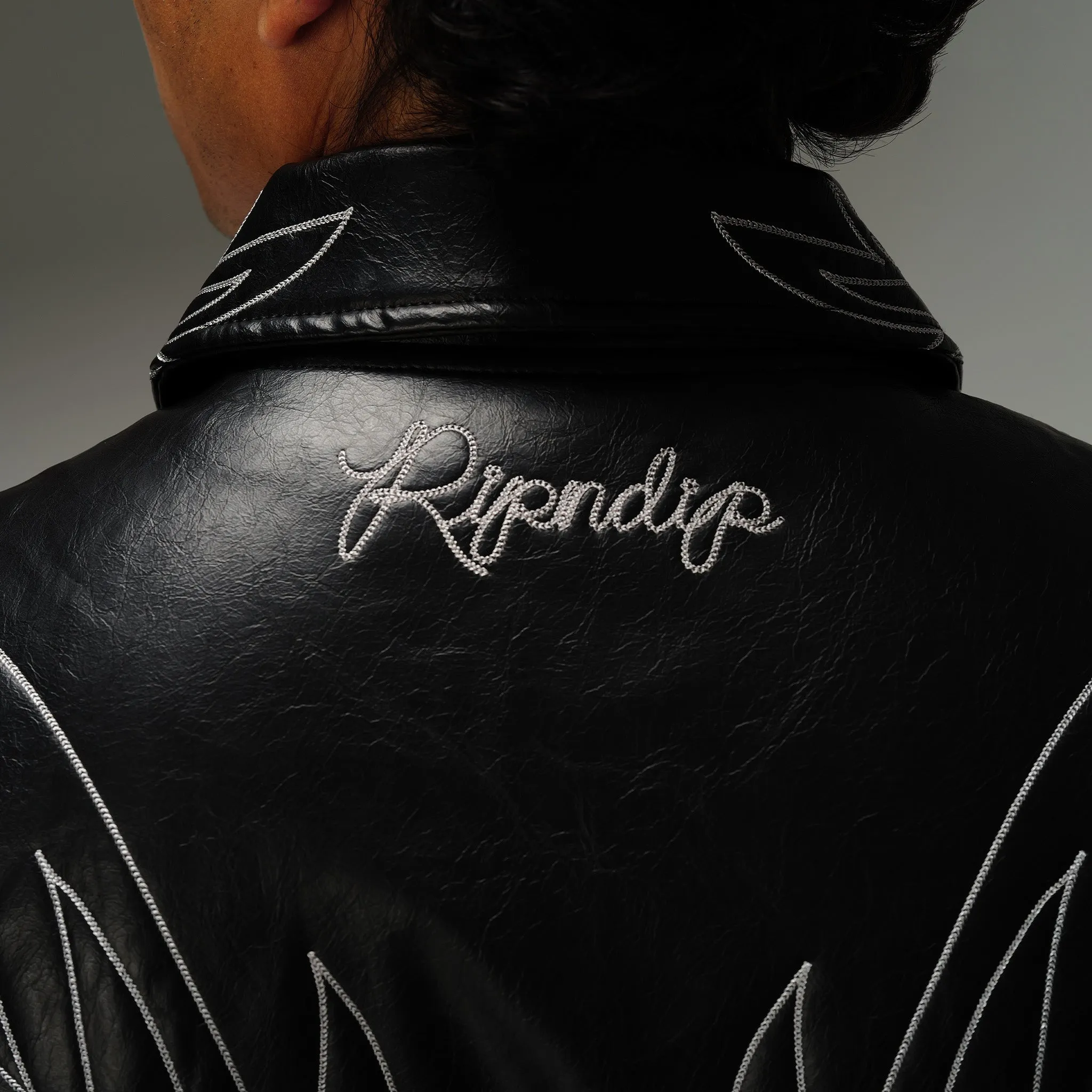 Howdy Leather Puffer Jacket (Black) sold by Ripndip product image thumbnail 4