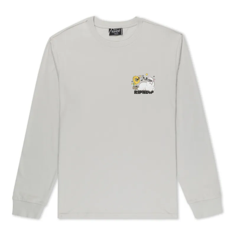 No Music No Life Long Sleeve (Grey) sold by Ripndip
