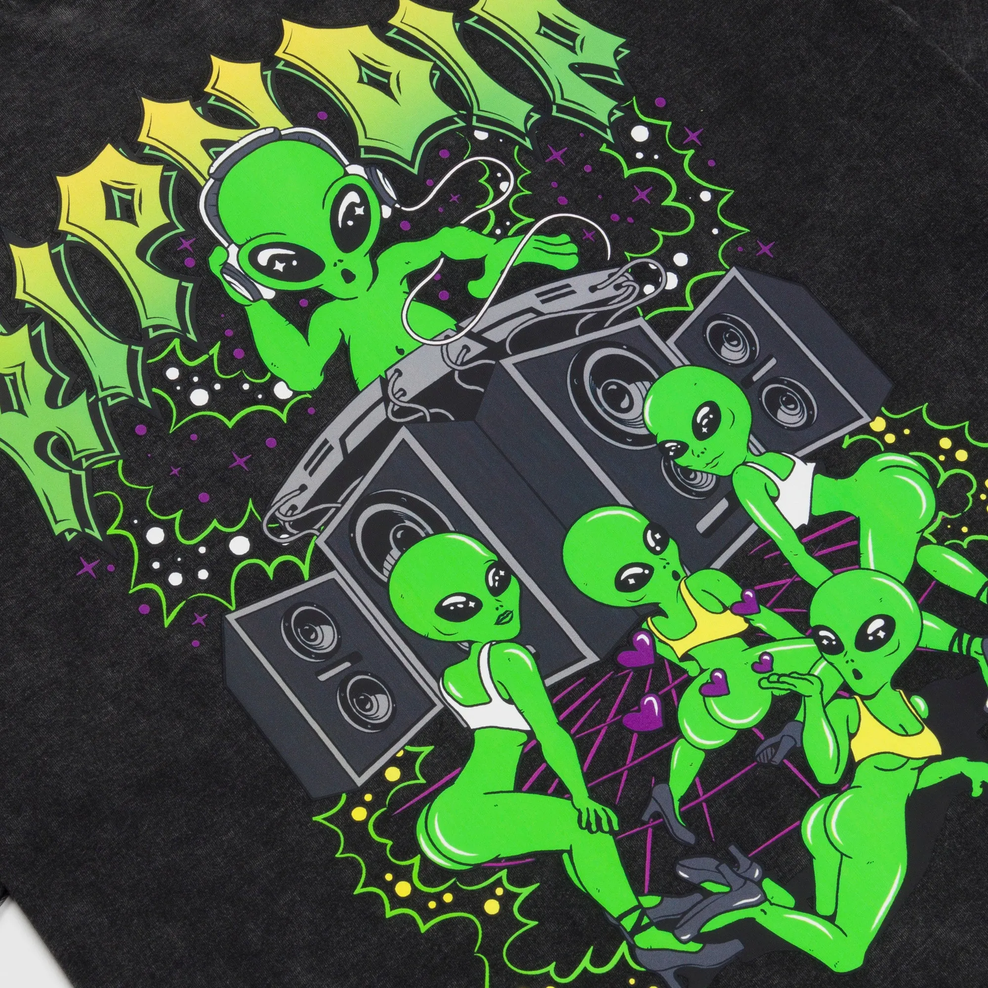 Galactic Dance Floor Tee (Black Mineral Wash) sold by Ripndip product image thumbnail 4