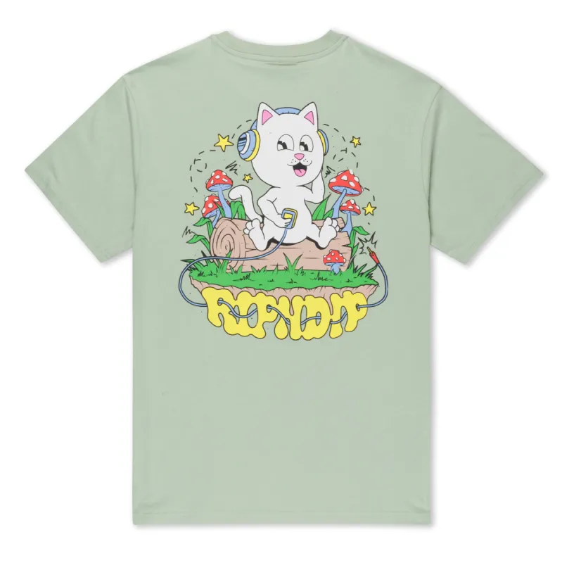 Shroom Song Tee (Sage) sold by Ripndip