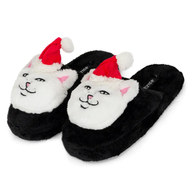 Lord Santa Fuzzy House Slippers (Multi) sold by Ripndip