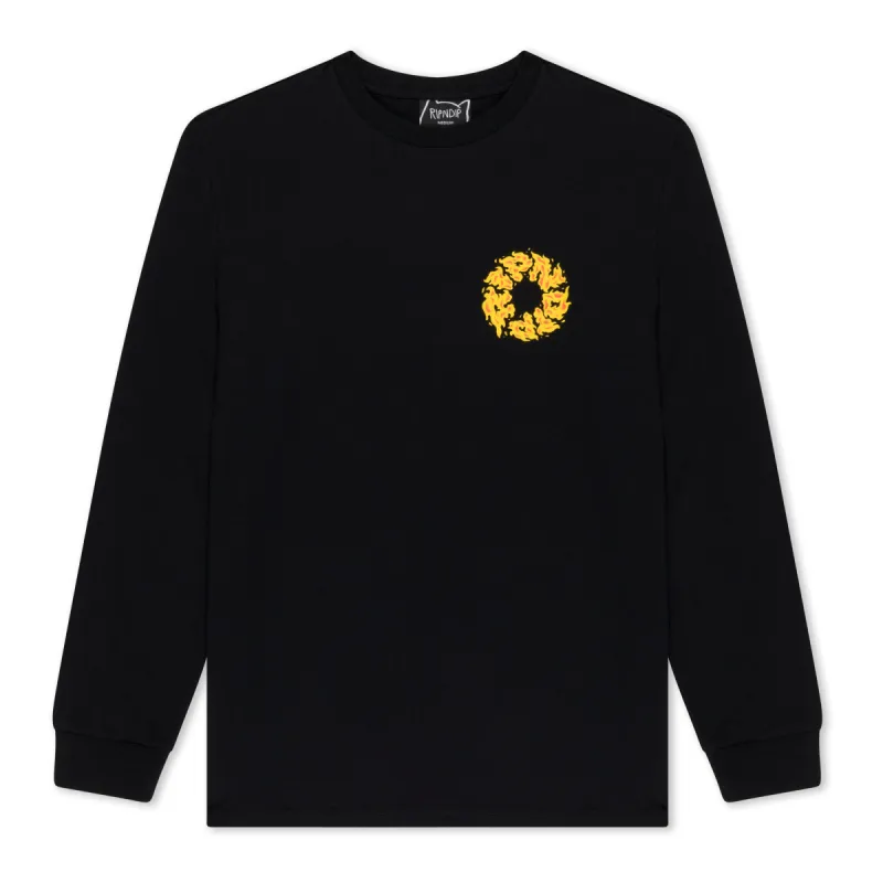 Burn In Heck Long Sleeve (Black) sold by Ripndip