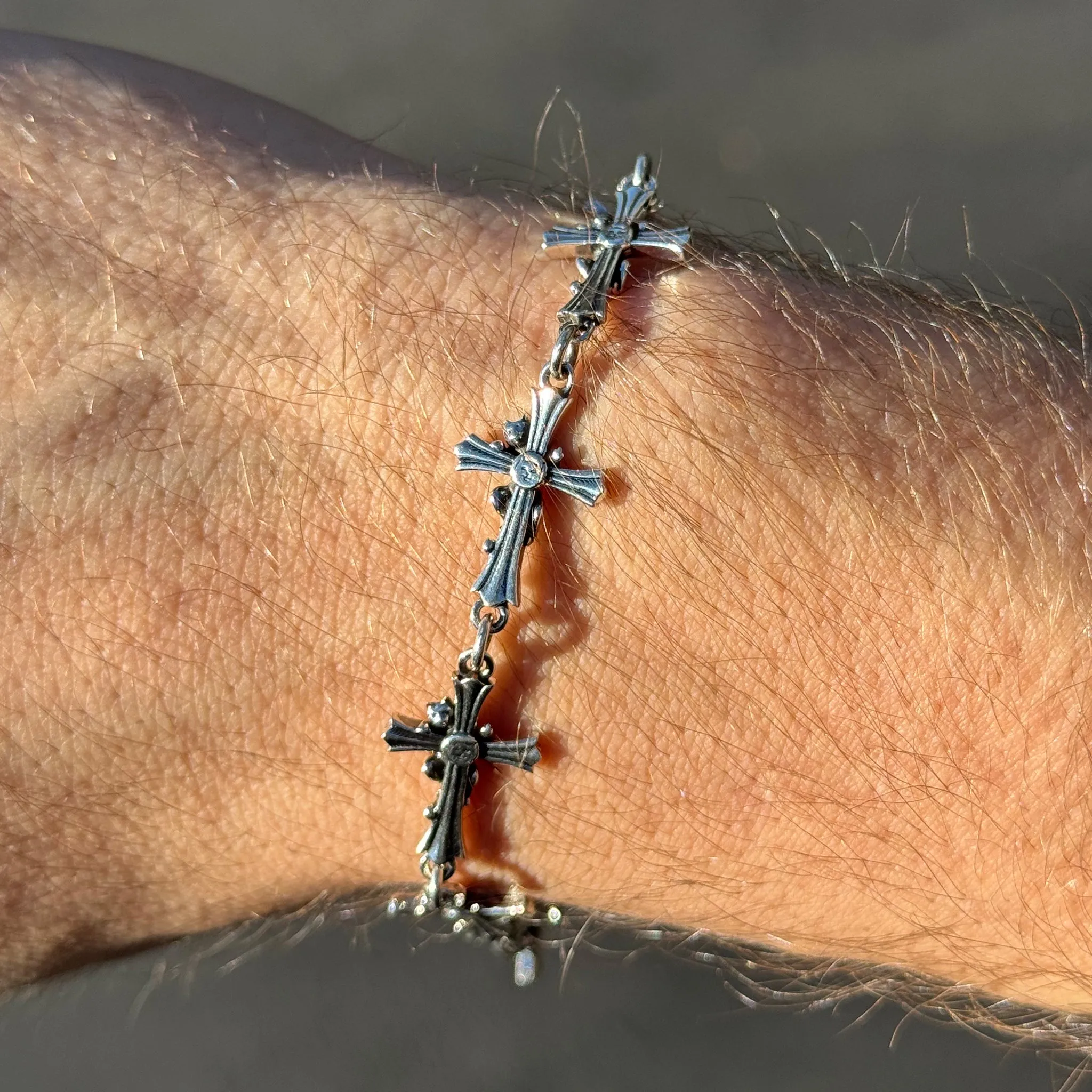 Chrome Cross Bracelet (Silver) sold by Ripndip product image thumbnail 2