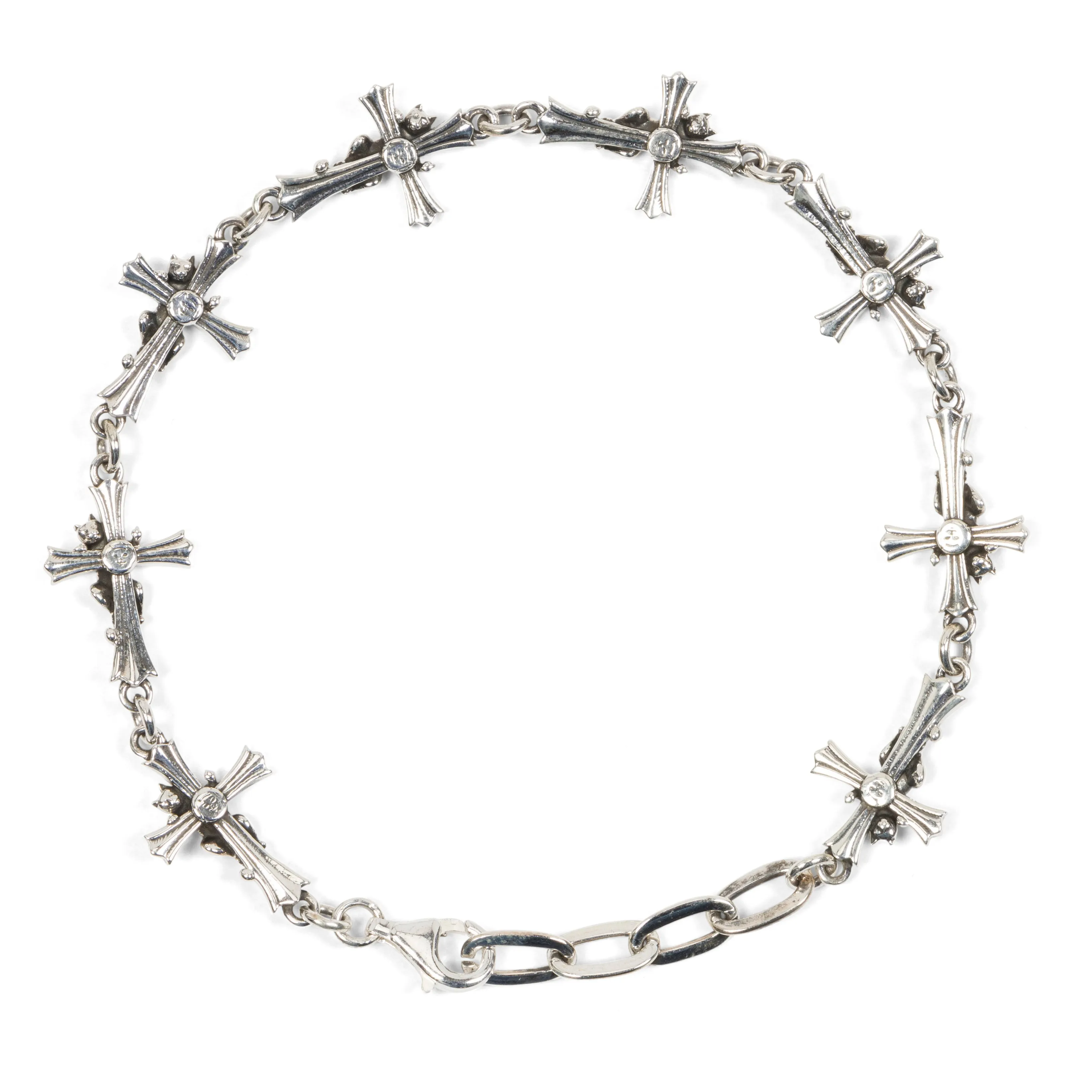 Chrome Cross Bracelet (Silver) sold by Ripndip