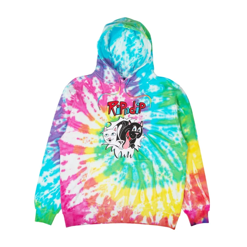 Nerm & Jerm Show Hoodie (Rainbow Spiral Dye) sold by Ripndip
