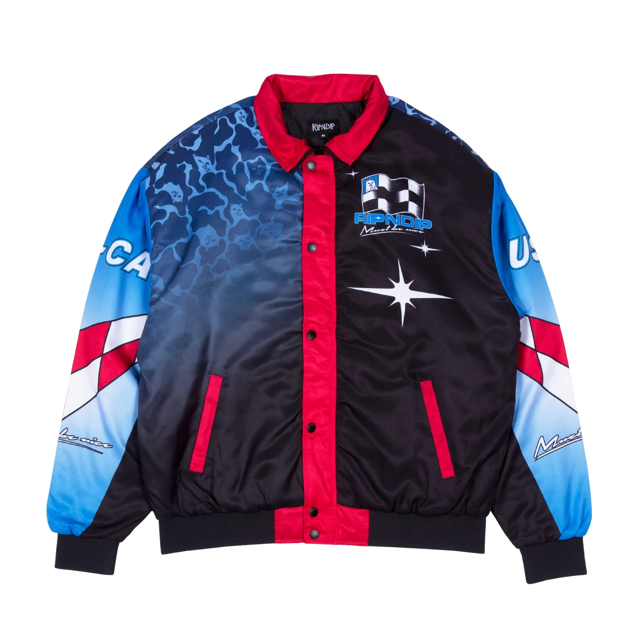 Nascar Nerm Puffy Racing Jacket (Multi) sold by Ripndip