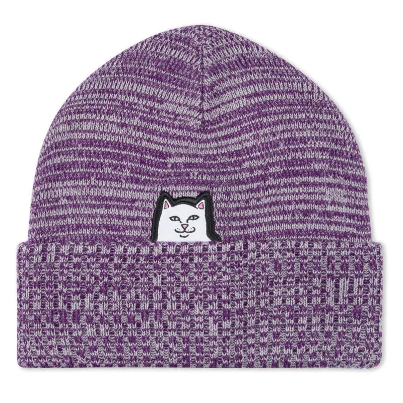 Lord Nermal Marled Beanie (Dark Purple) made by Ripndip