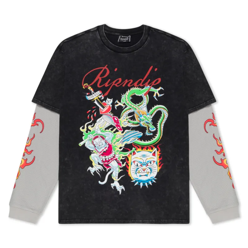 InkEd Double Sleeve Tee (Black) sold by Ripndip