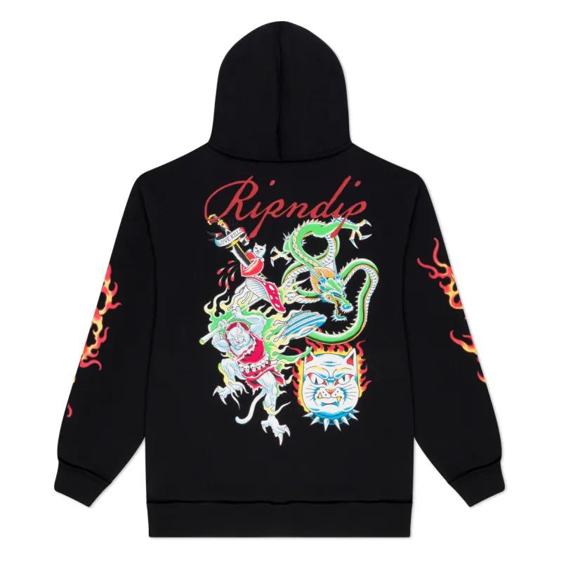 InkEd Zip-Up Hoodie (Black) made by Ripndip