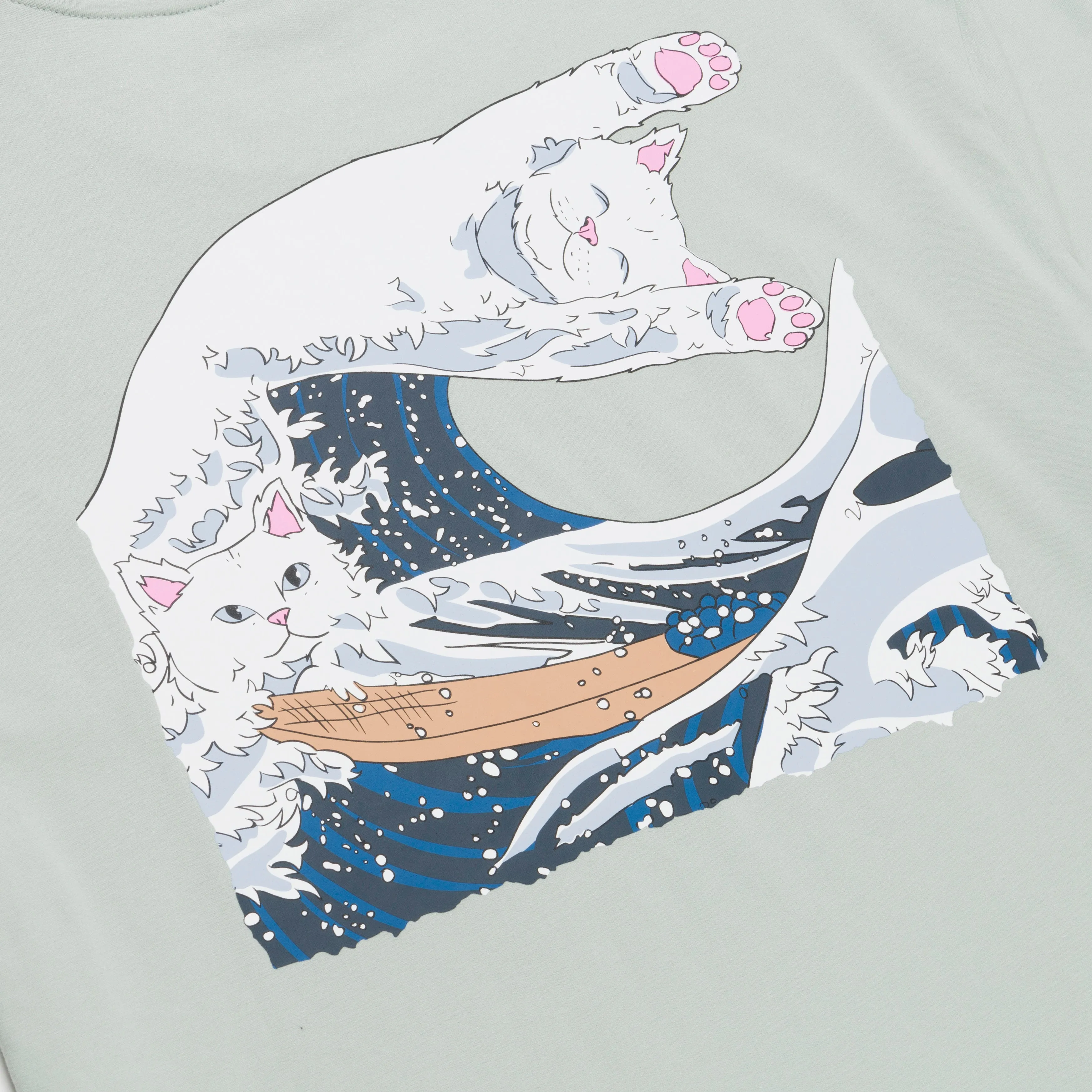 Great Wave Tee (Sage Grey) sold by Ripndip product image thumbnail 4
