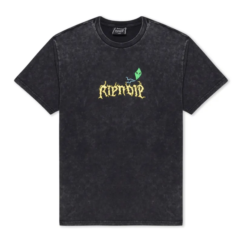 Electric Tee (Black Wash) sold by Ripndip