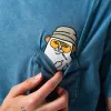 Nermal S Thompson Pocket Tee (Slate Mineral Wash) sold by Ripndip