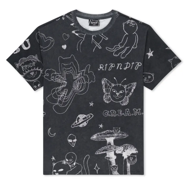 Nermal Domination Tee (Black Wash) sold by Ripndip