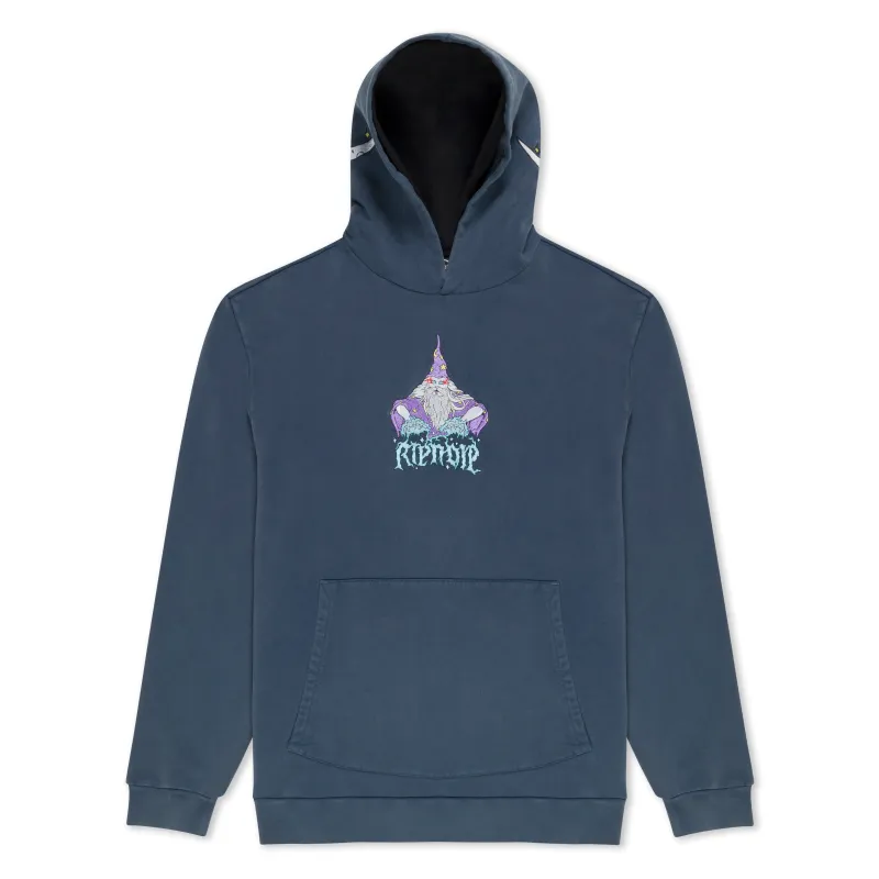 Oracle Double Hood Hoodie (Navy Mineral Wash) sold by Ripndip