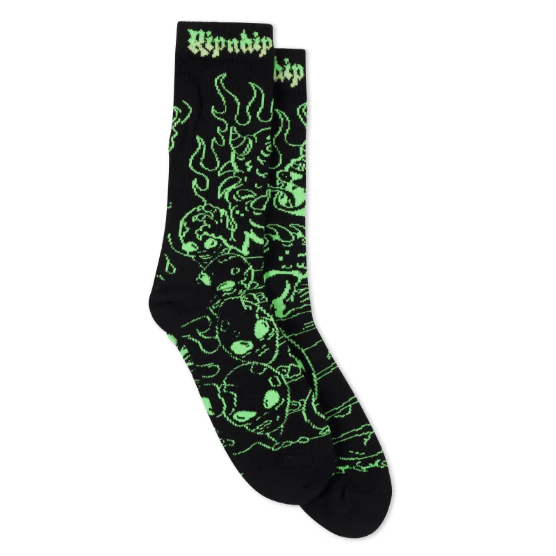Horntail Socks (Black) sold by Ripndip