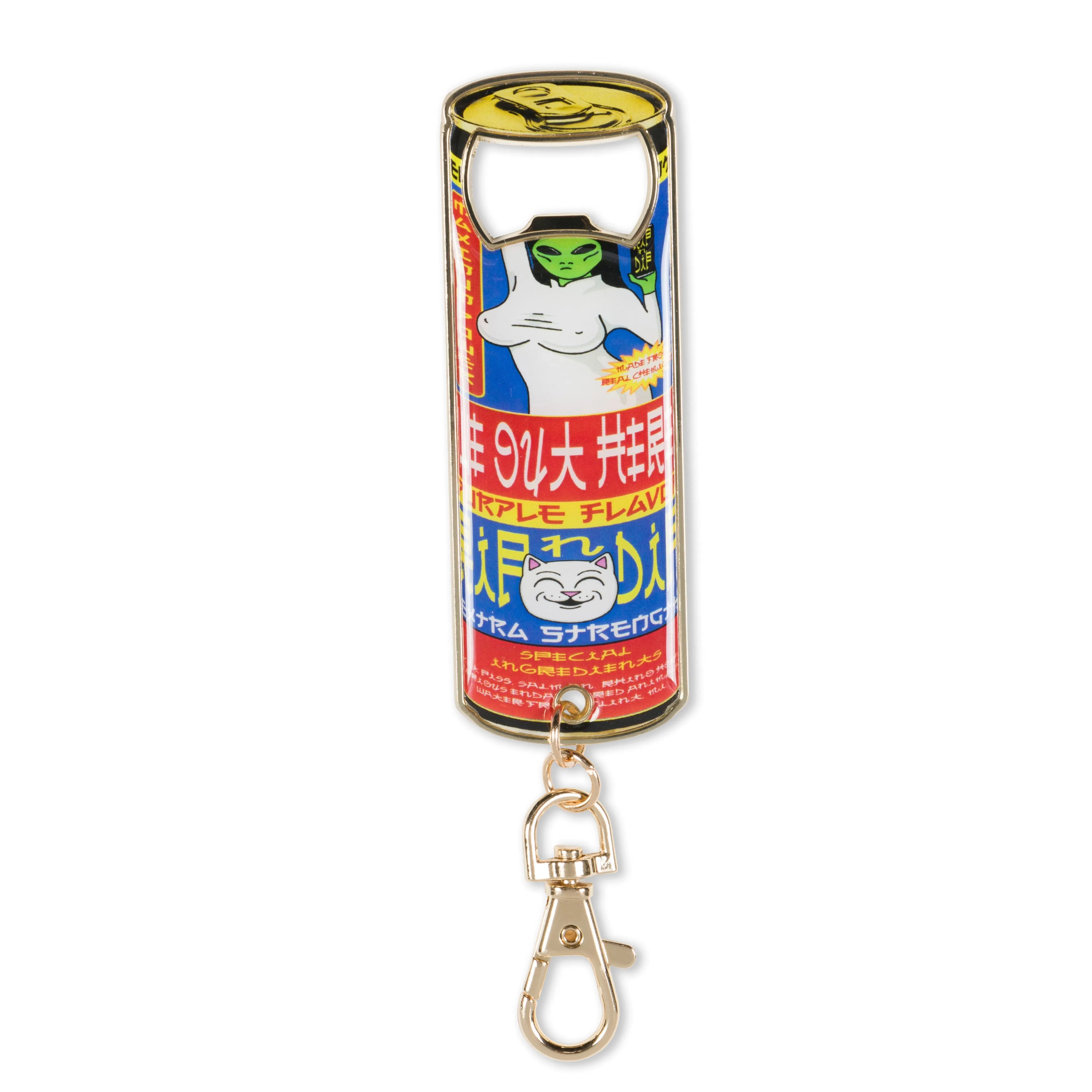 Nerms Cans Bottle Opener Key Chain (Multi) sold by Ripndip