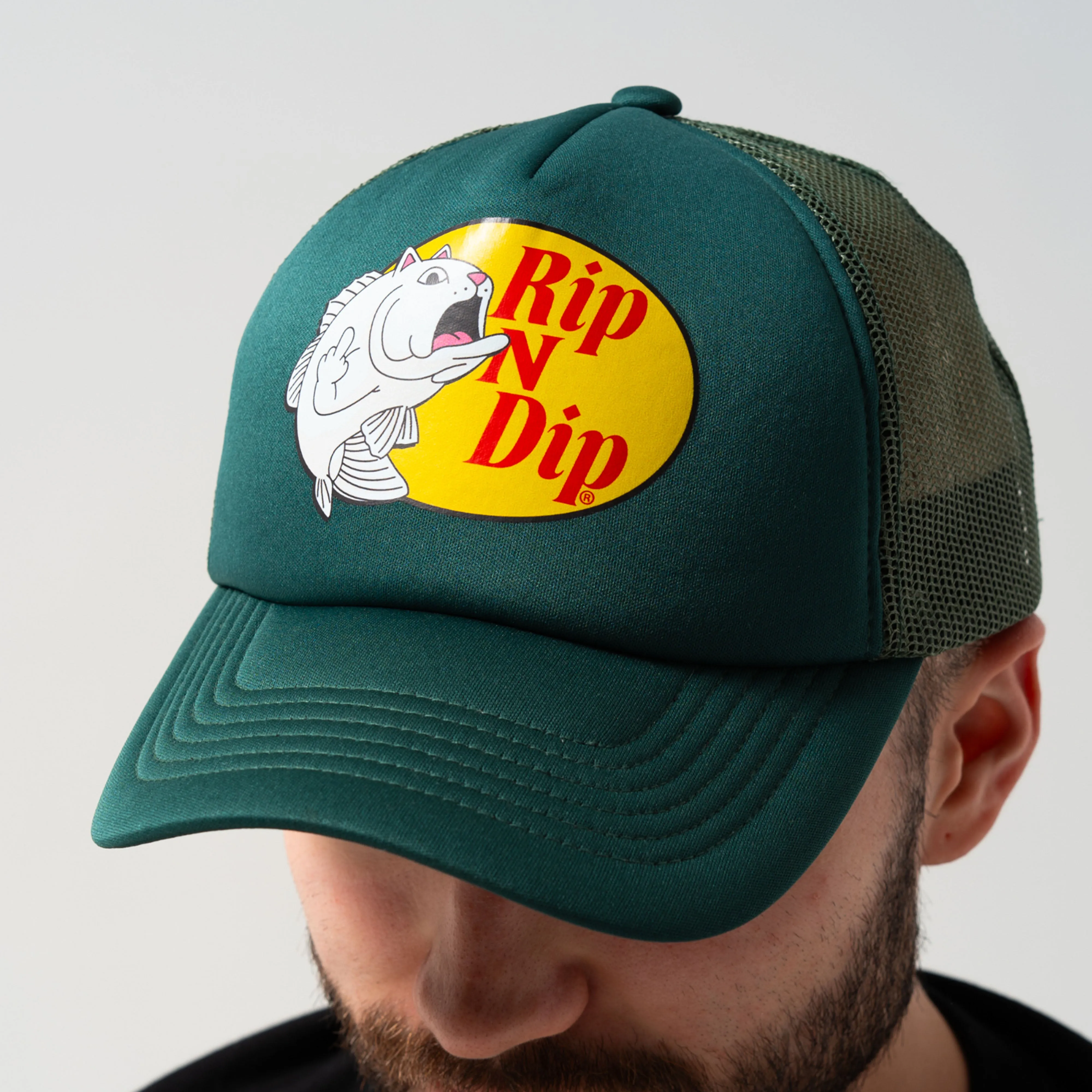 Catfish Trucker Hat (Light Olive) sold by Ripndip product image thumbnail 2