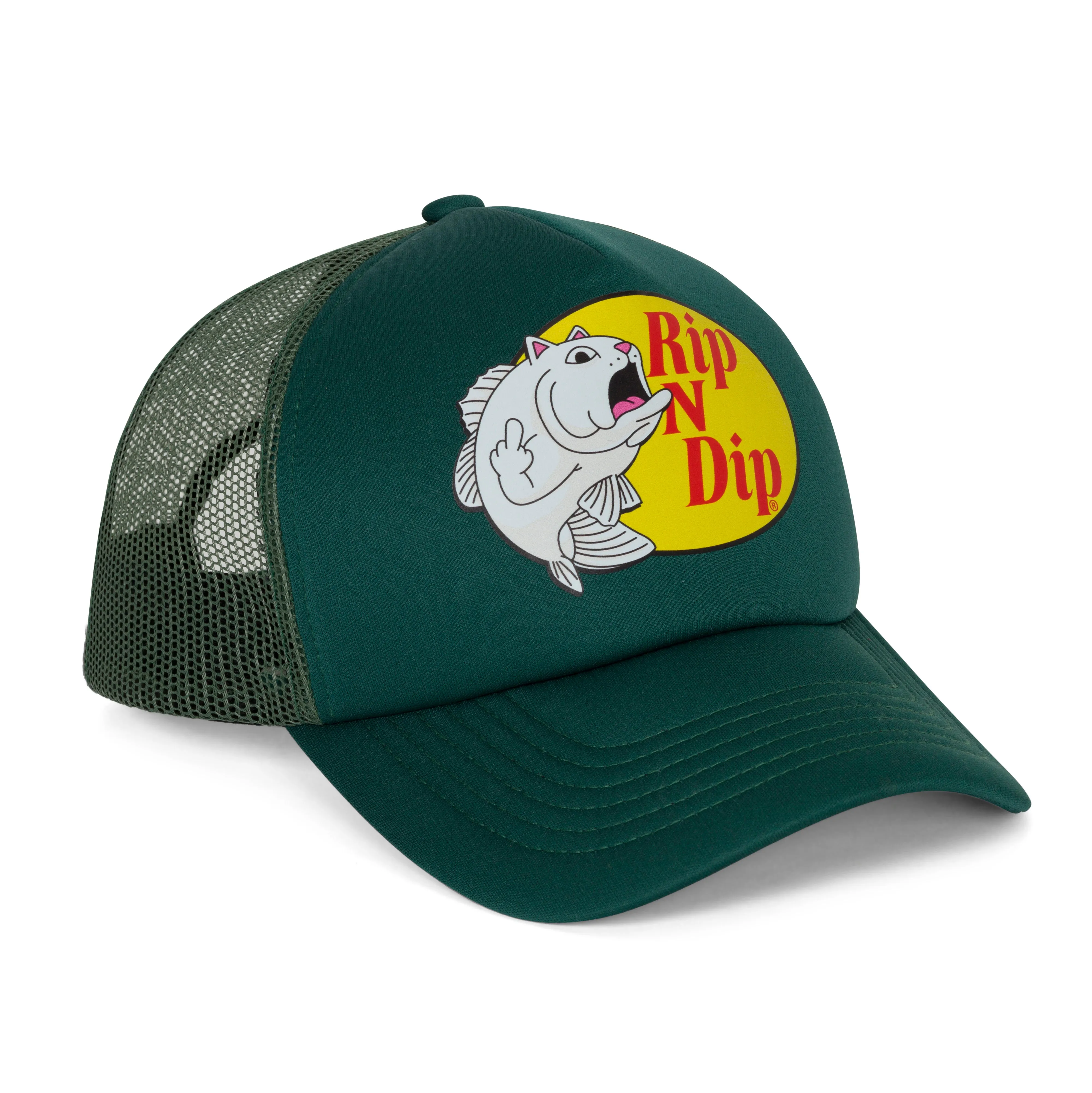 Catfish Trucker Hat (Light Olive) sold by Ripndip