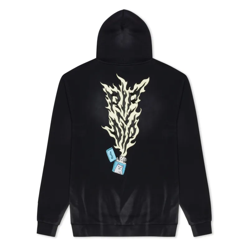 Ripnlit Hoodie (Black Vintage Wash) sold by Ripndip