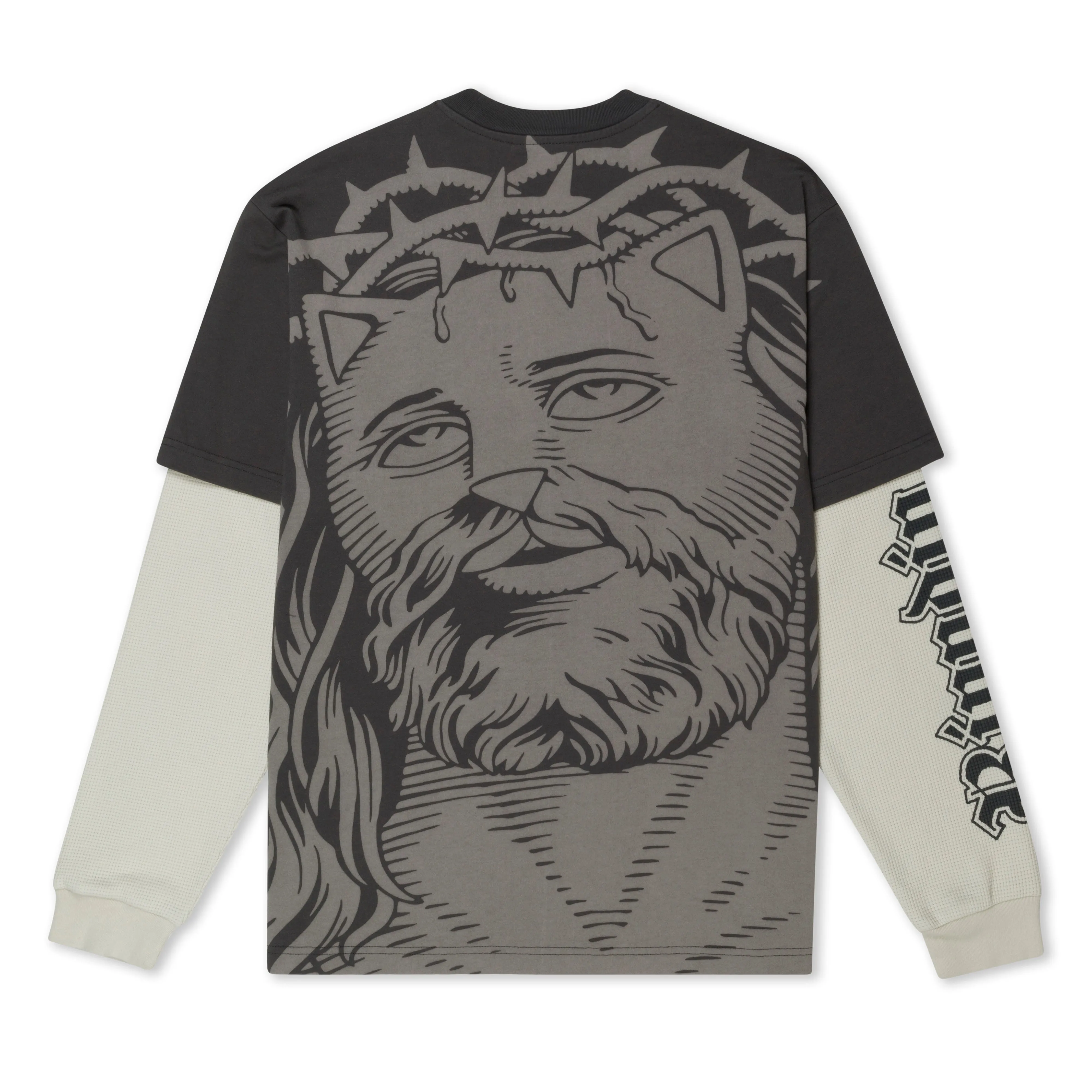 Lord Savior Double Long Sleeve Tee (Dark Charcoal) sold by Ripndip product image thumbnail 4