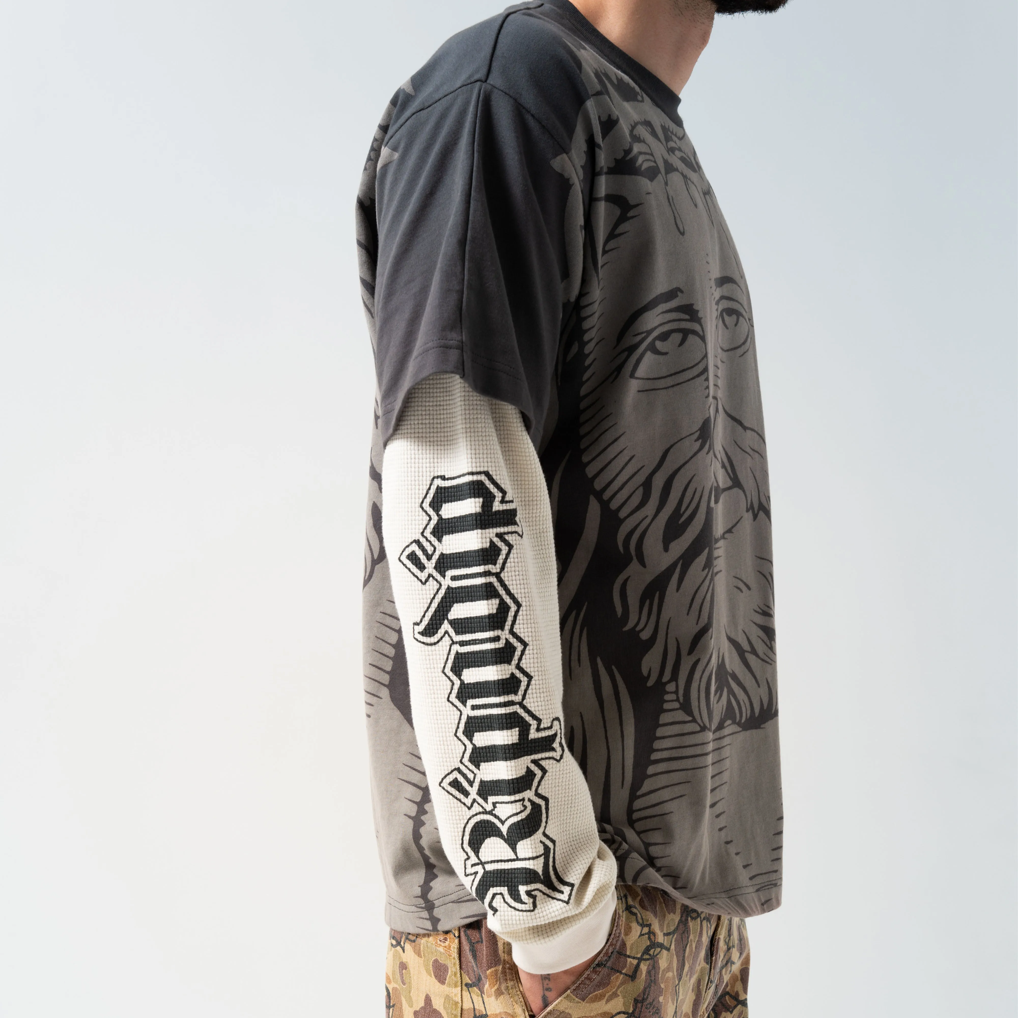 Lord Savior Double Long Sleeve Tee (Dark Charcoal) sold by Ripndip product image thumbnail 2