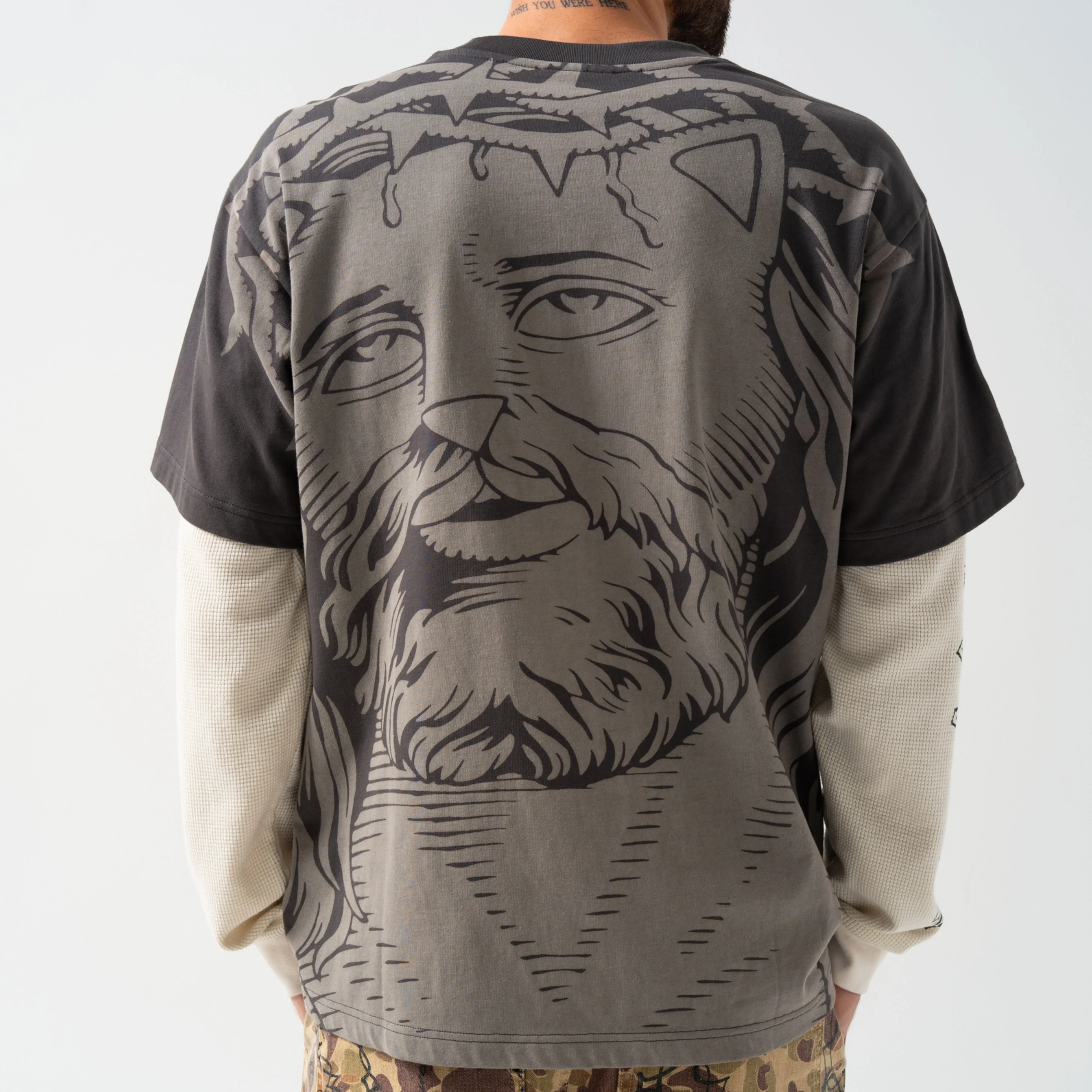 Lord Savior Double Long Sleeve Tee (Dark Charcoal) sold by Ripndip product image thumbnail 3