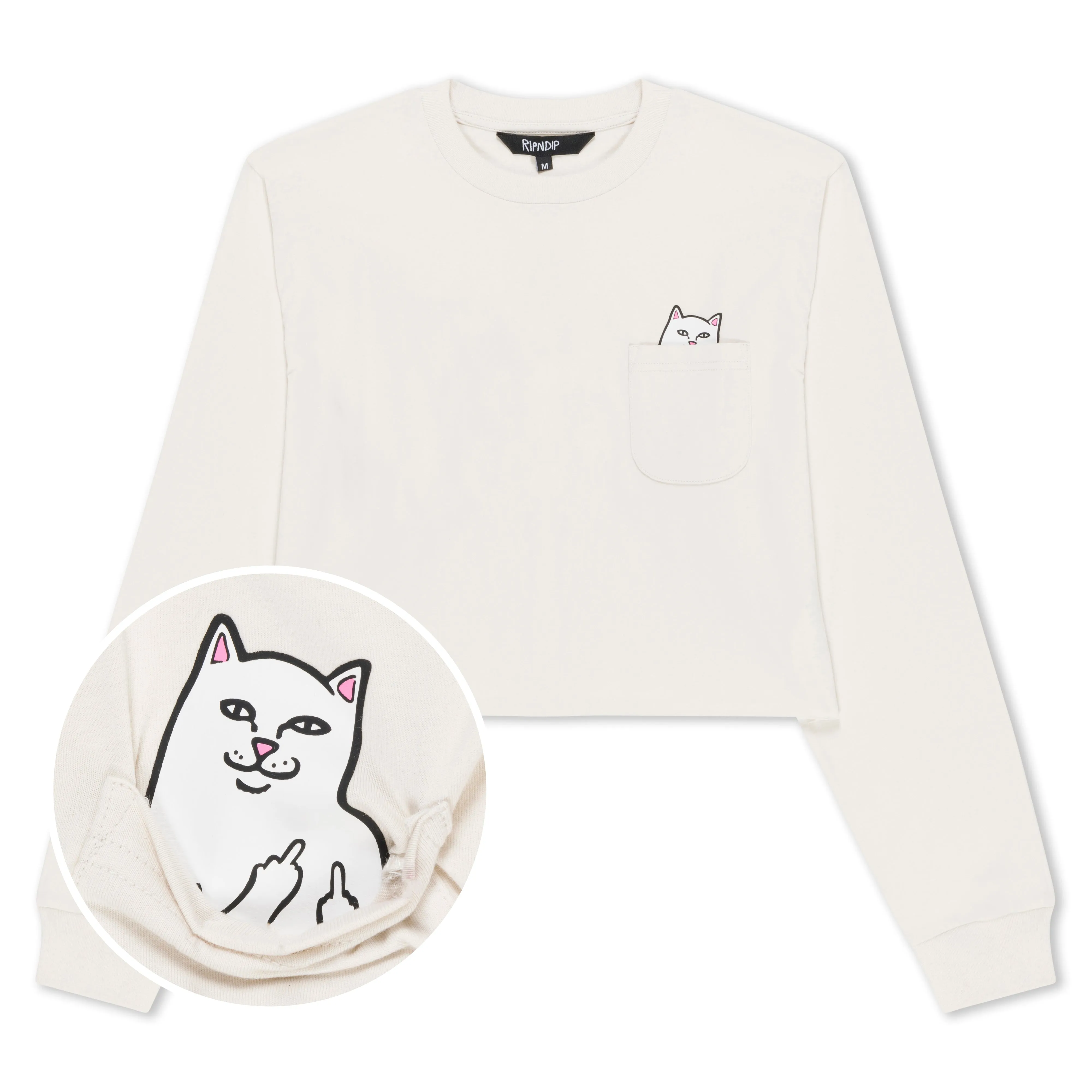 Lord Nermal Cropped LS Pocket Tee (Warm Grey) sold by Ripndip