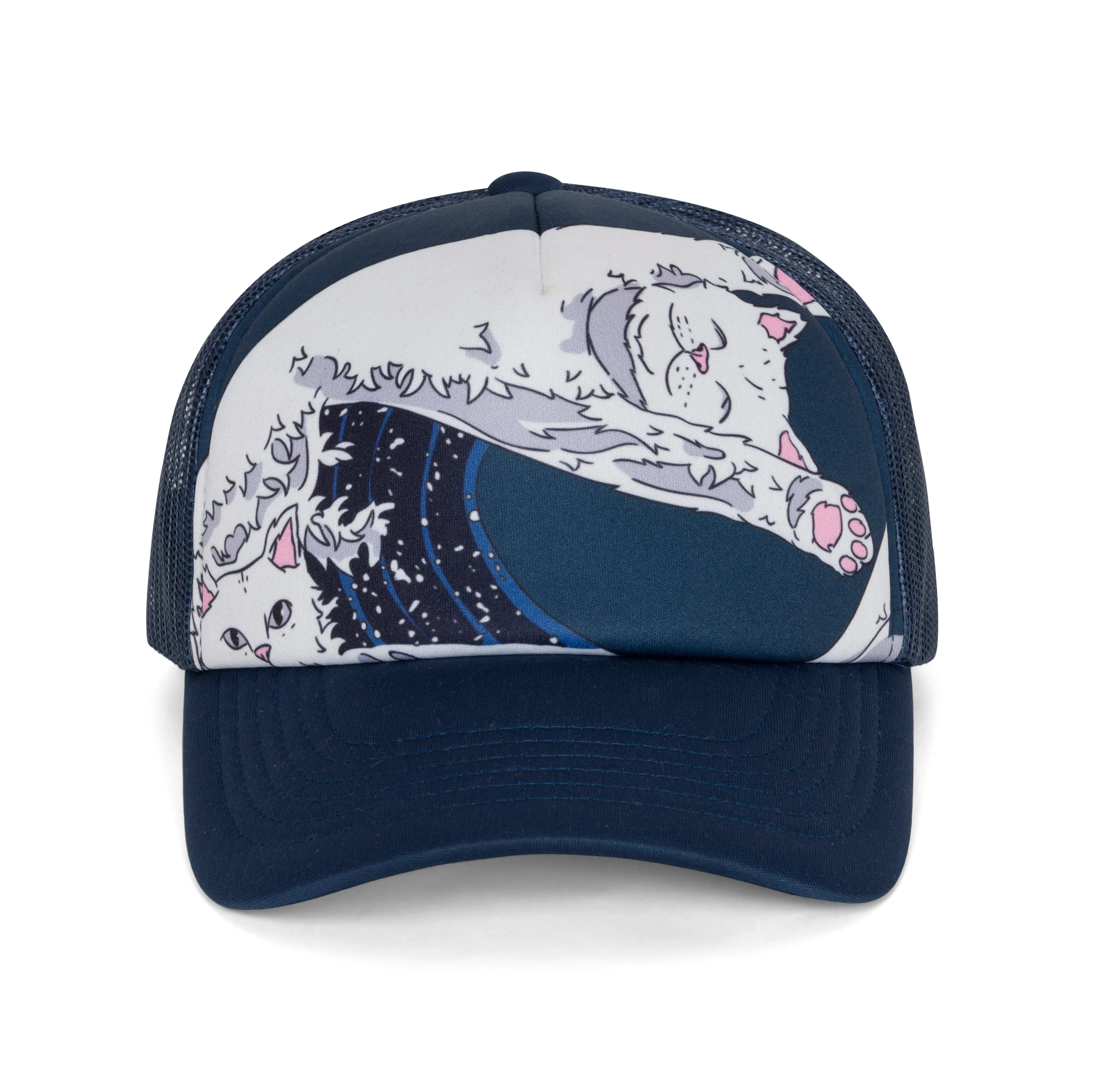 Great Wave Trucker Hat (Slate) sold by Ripndip product image thumbnail 4