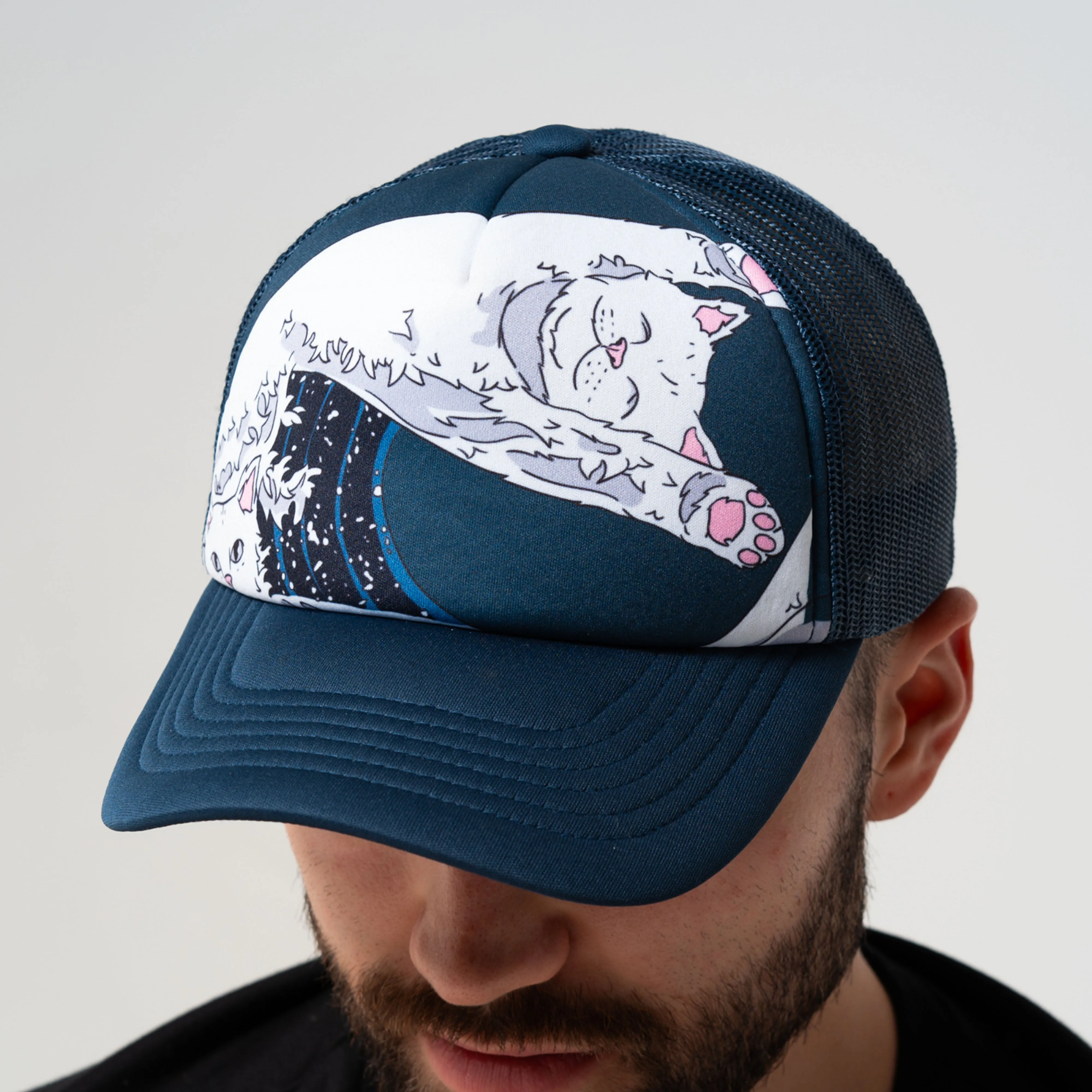 Great Wave Trucker Hat (Slate) sold by Ripndip product image thumbnail 2