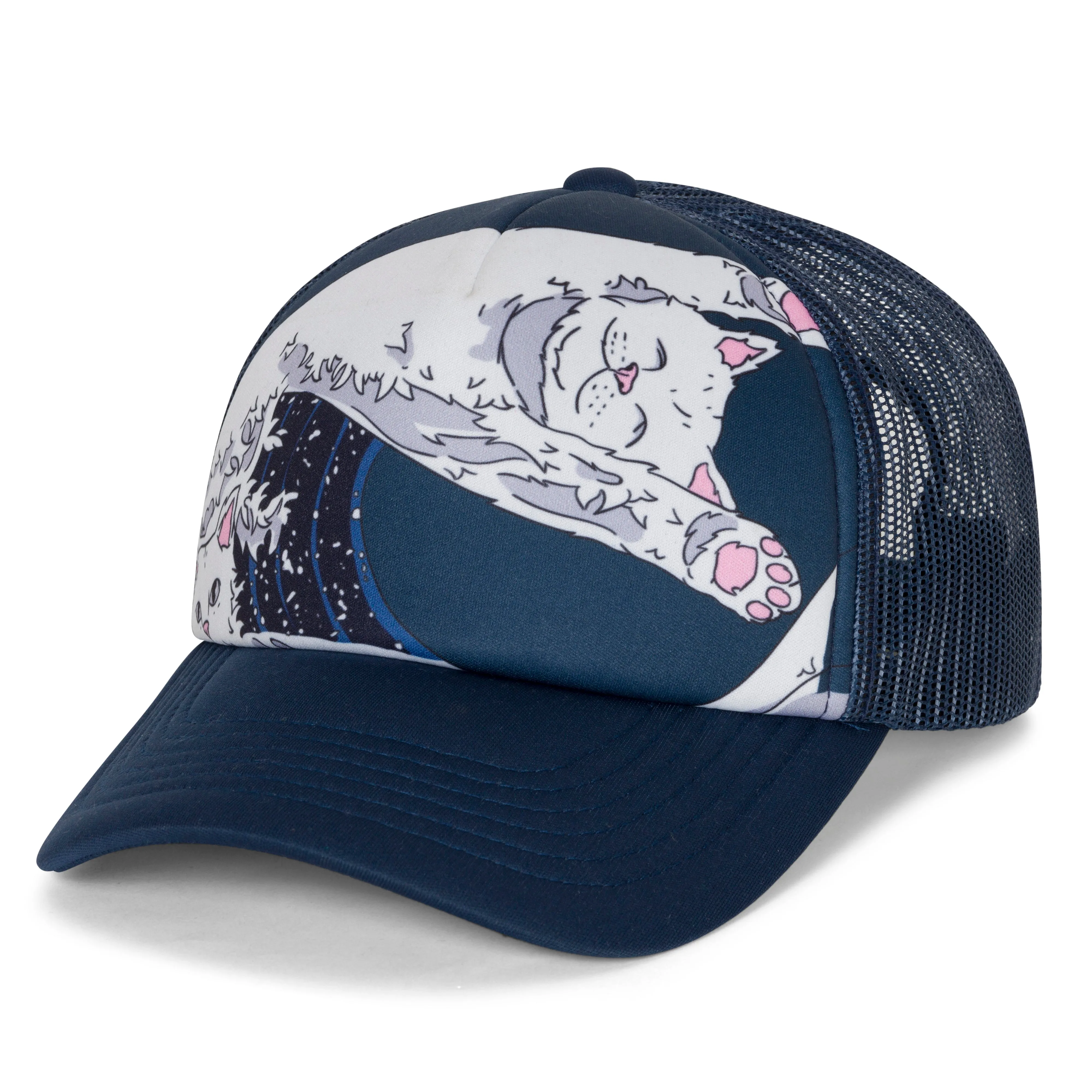 Great Wave Trucker Hat (Slate) sold by Ripndip product image thumbnail 5