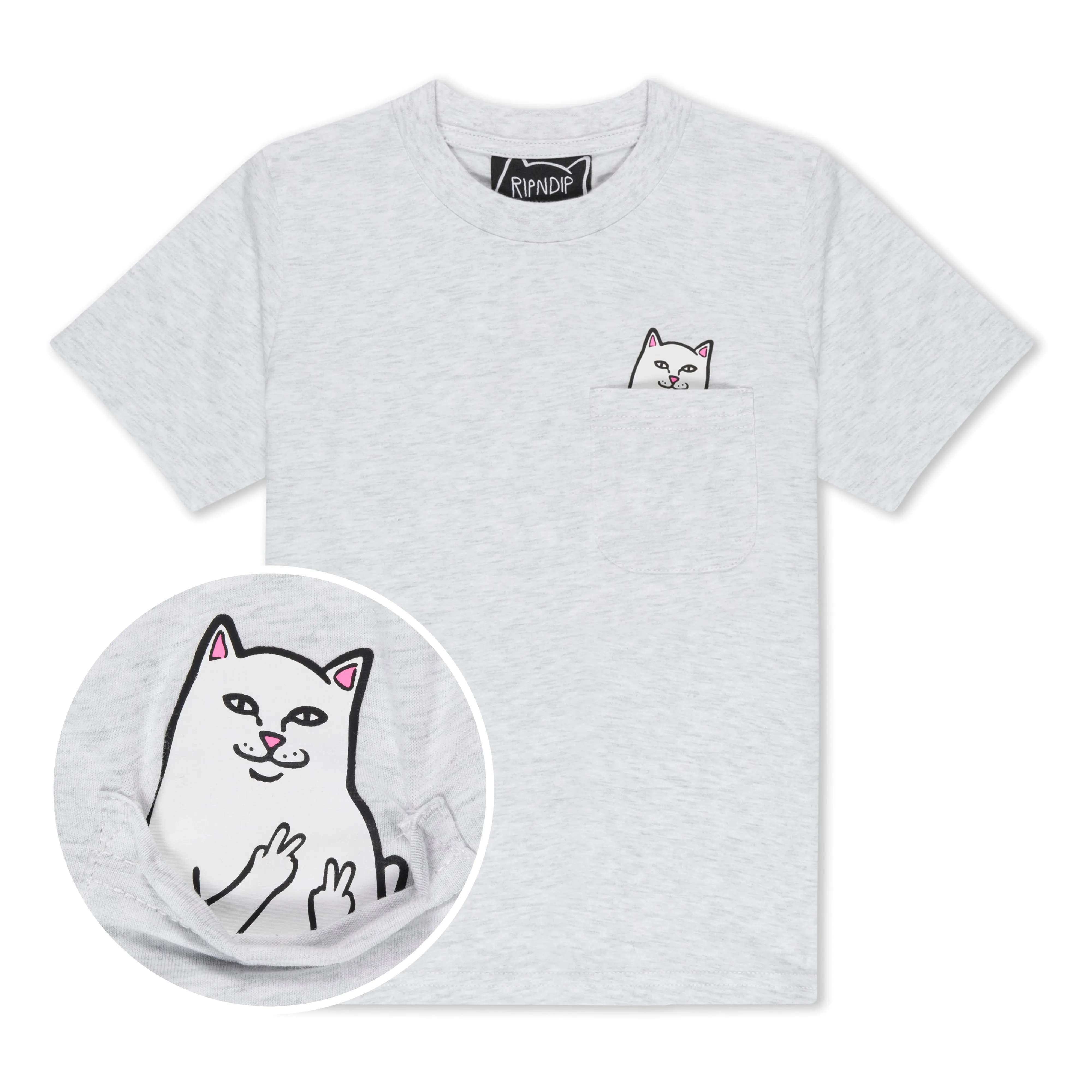 Lord Nermal Kid Peace tee (Ash Heather) sold by Ripndip