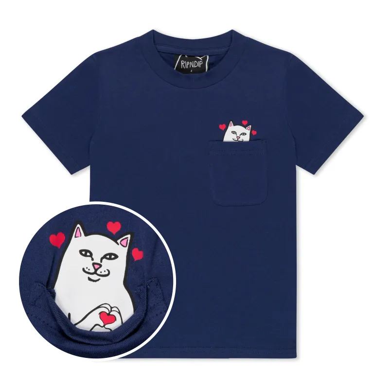 Nermal Loves Kid Pocket Tee (Navy) sold by Ripndip