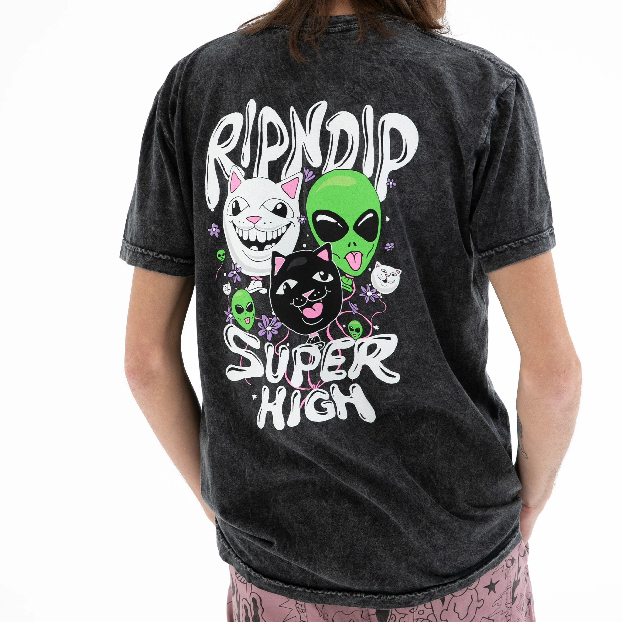 Super High Tee (Black Mineral Wash) sold by Ripndip product image thumbnail 2