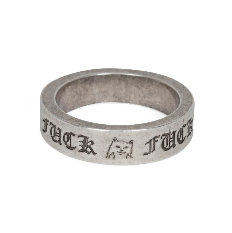 Fuckin Fuck Ring (Silver) sold by Ripndip