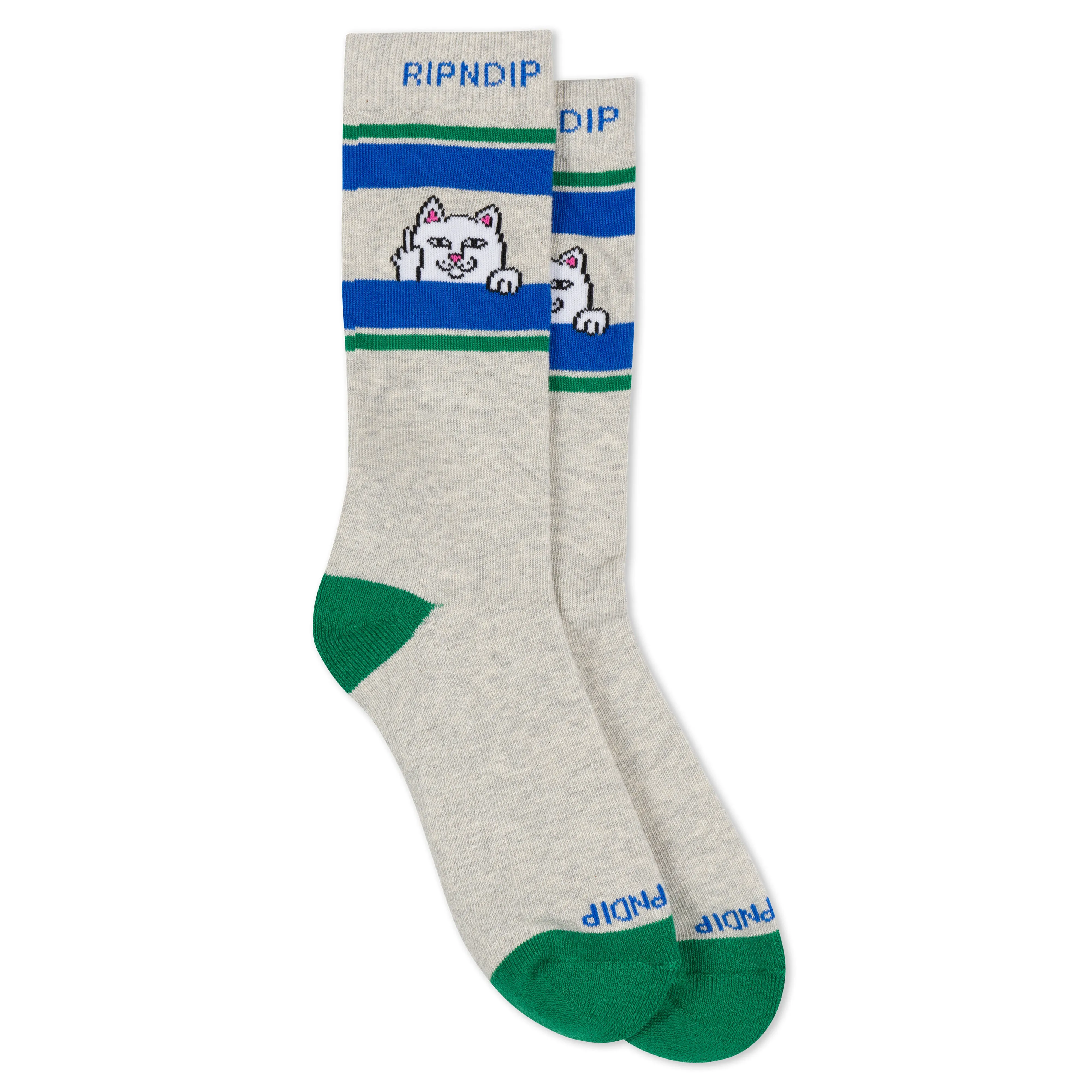 Peeking Nermal Socks (Ash Heather) sold by Ripndip